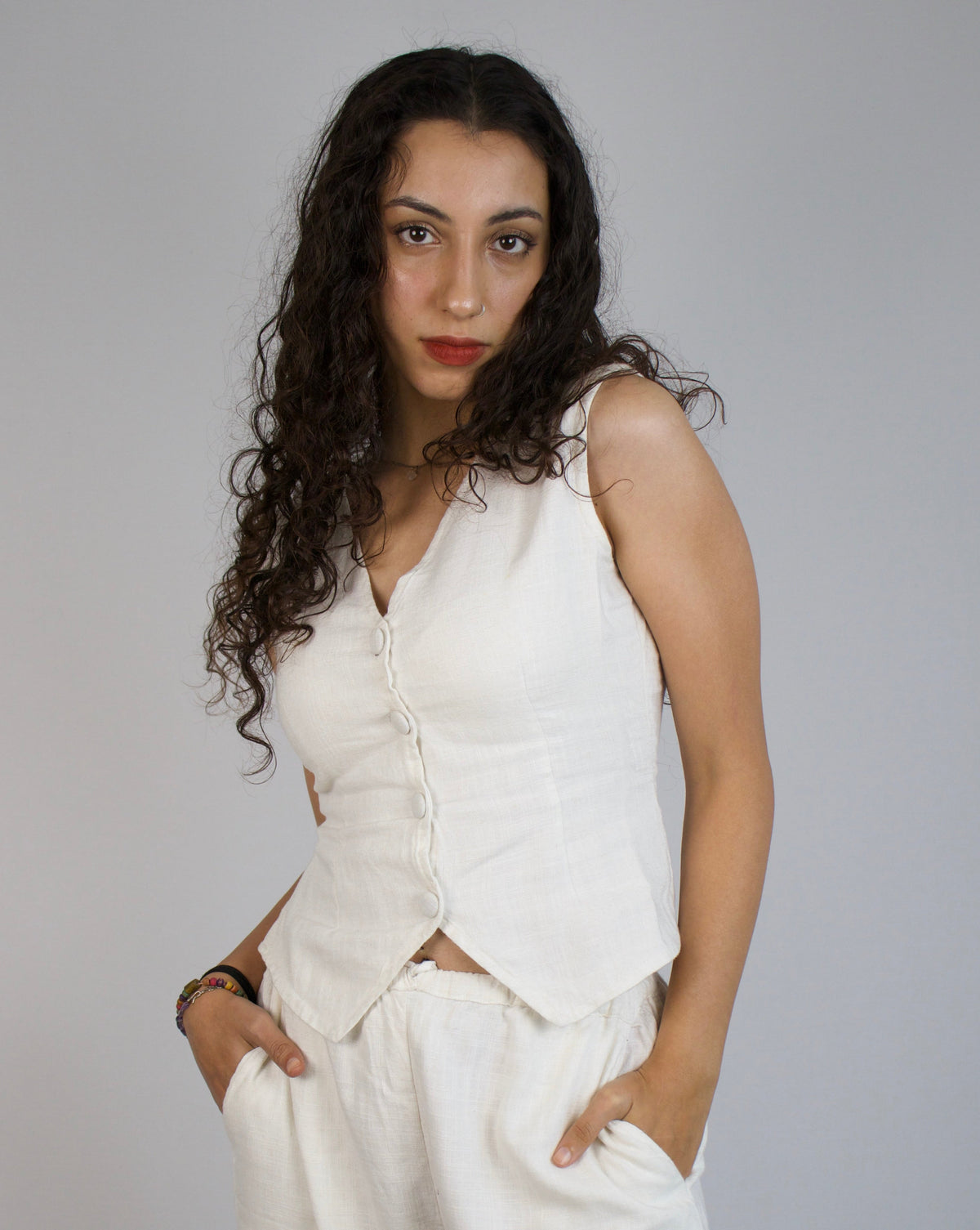 White Aks Waistcoat