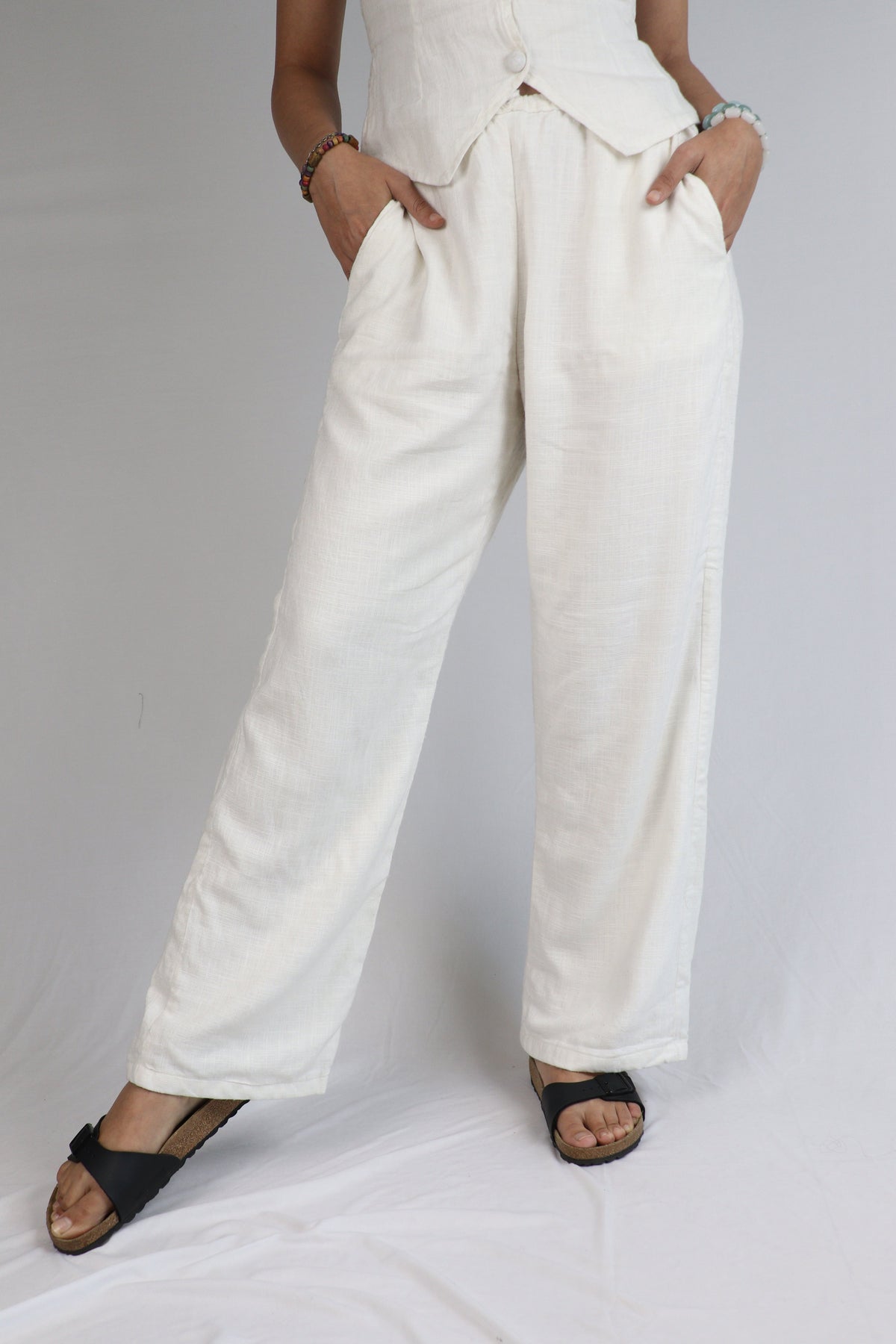White Saji Pant