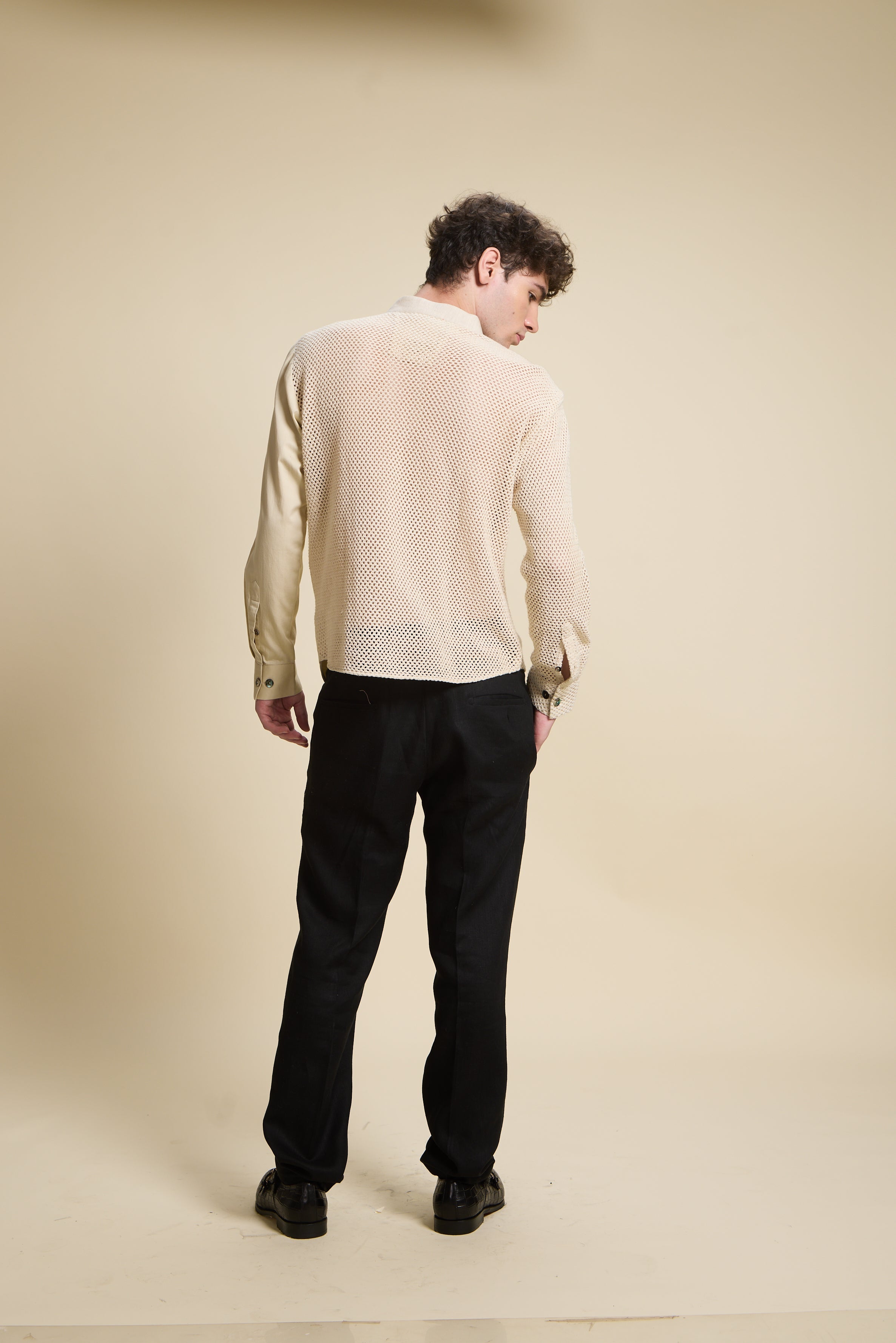 Structured Net Shirt