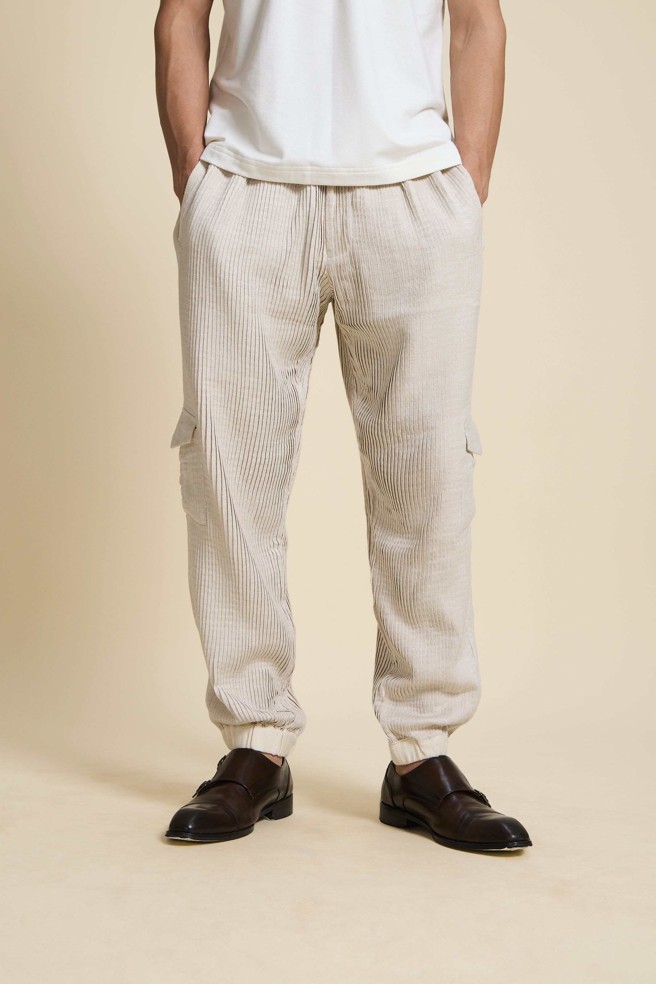 Ivory Hand - Pleated Joggers