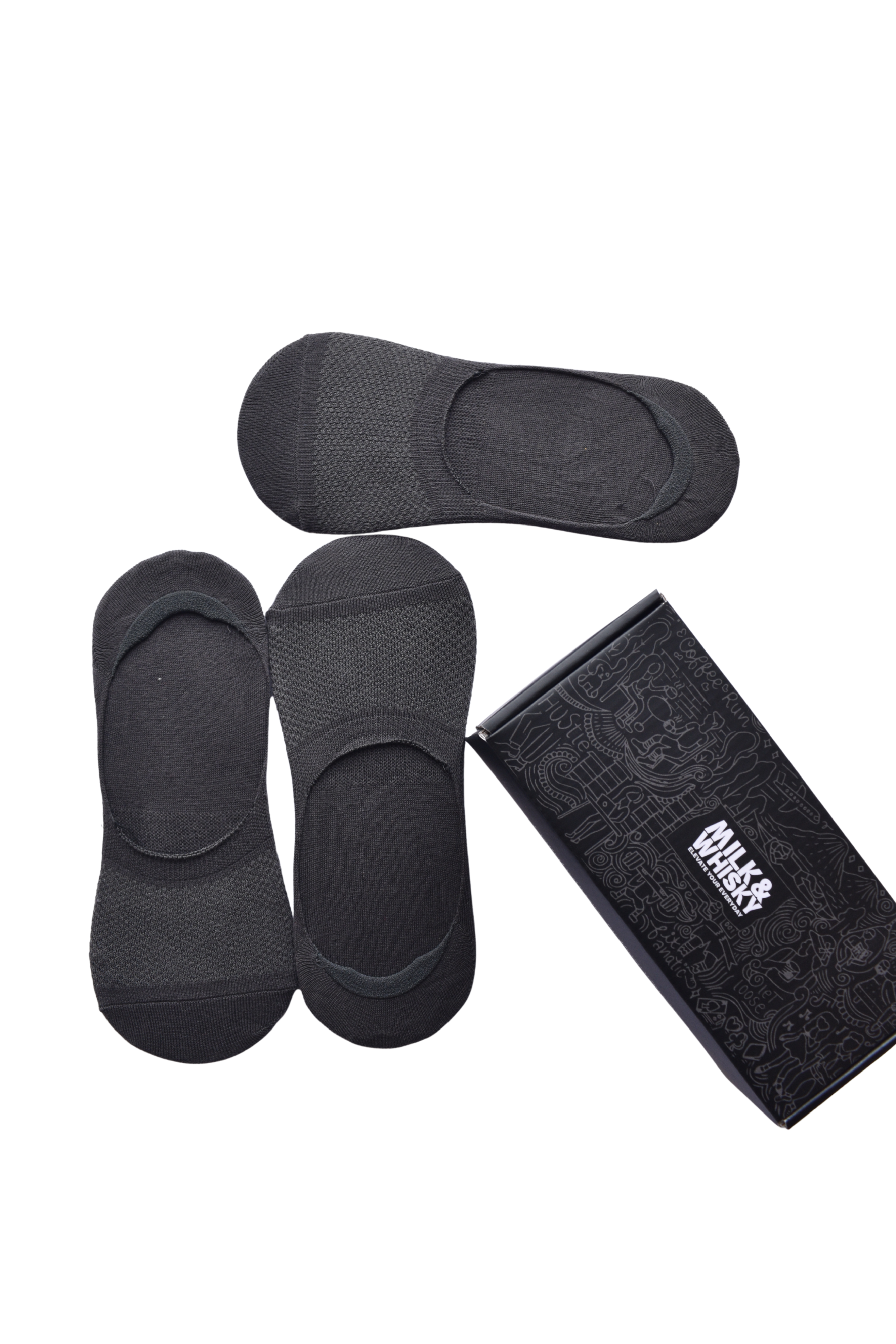 Graphite No-Show (Pack of 3)