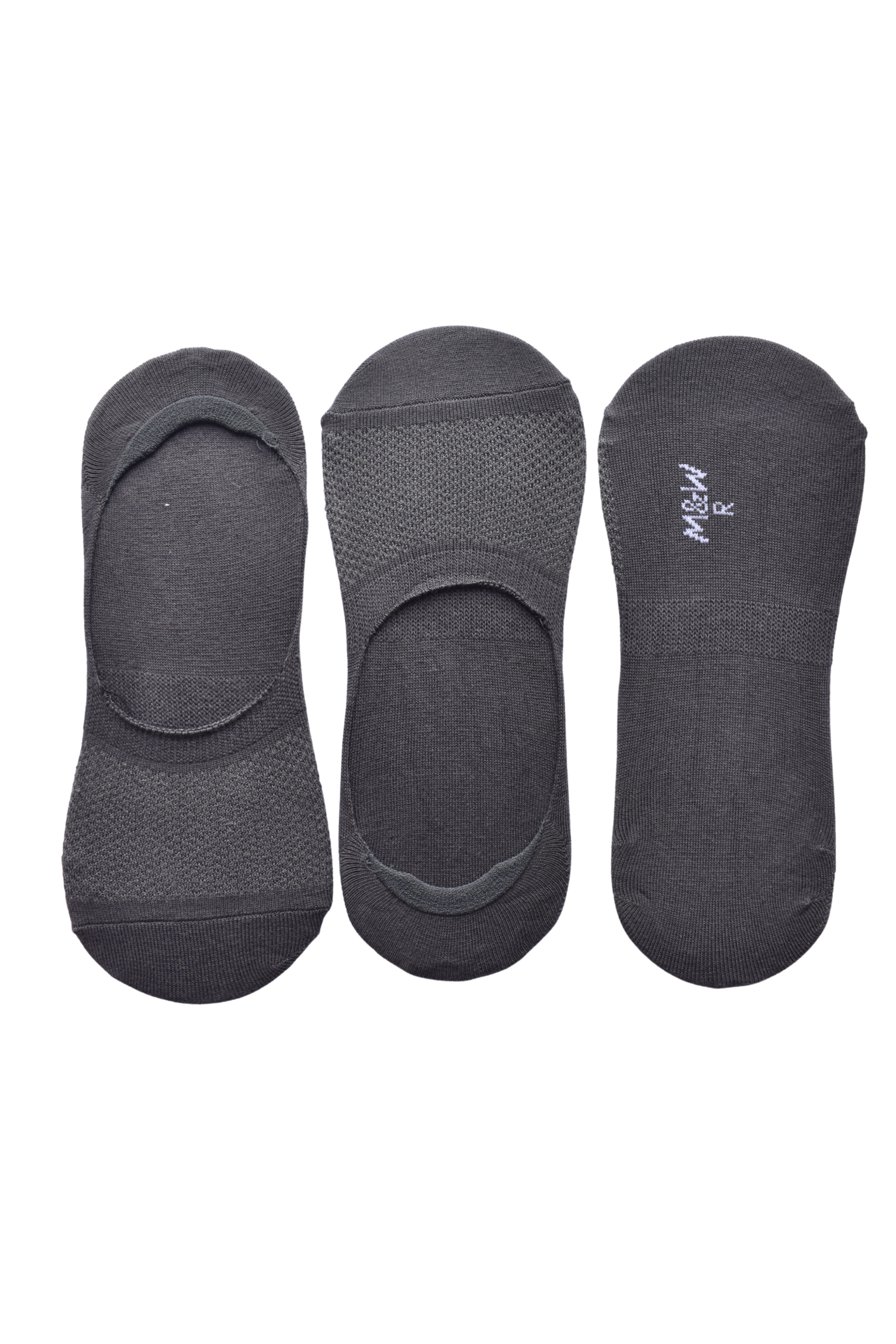 Graphite No-Show (Pack of 3)