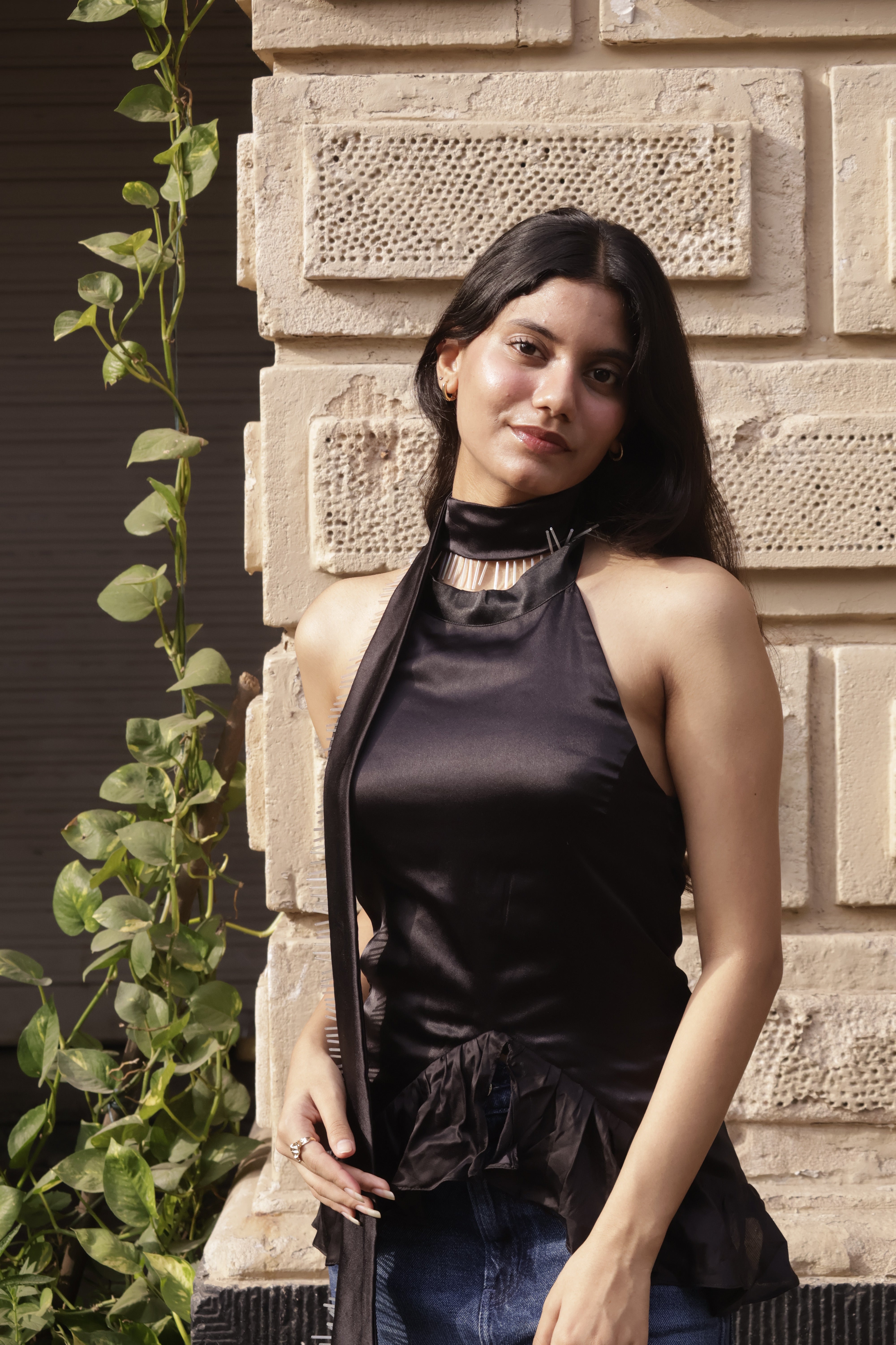 Noir Halter Top