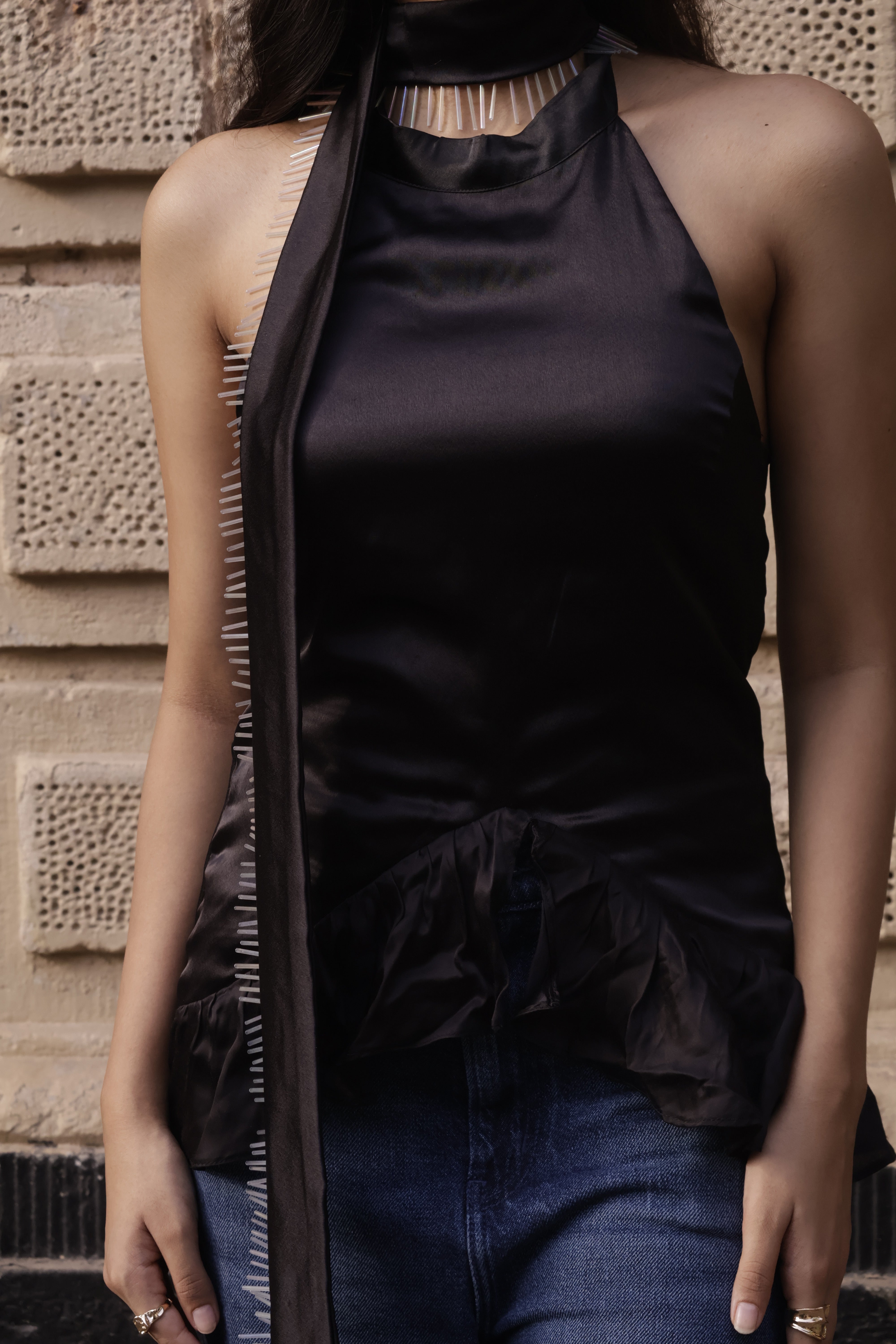 Noir Halter Top