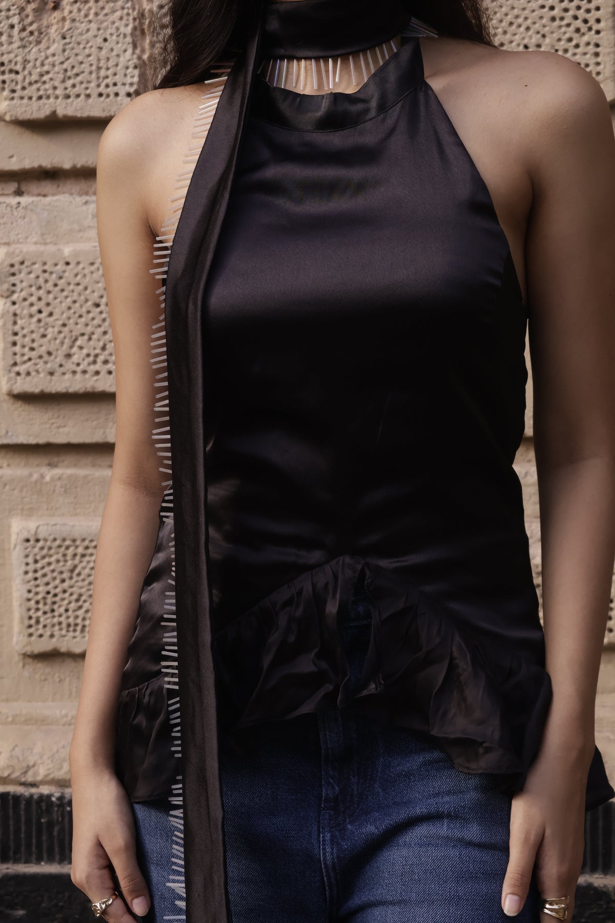 Noir Halter Top