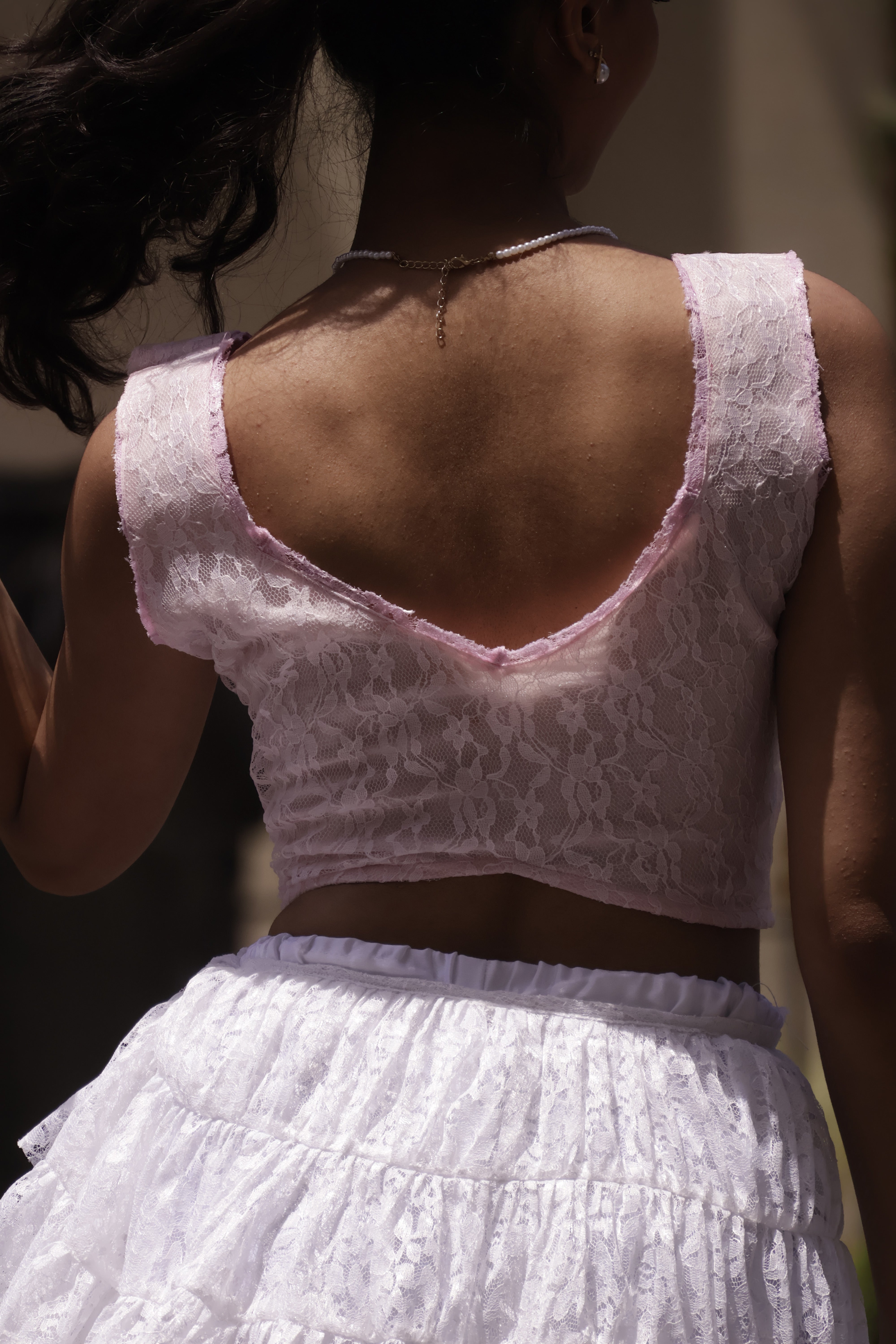 Petal Lace-Up Top