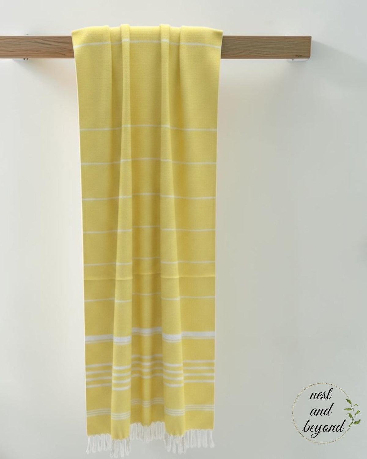 'Yellow Minimalist' Bamboo towel