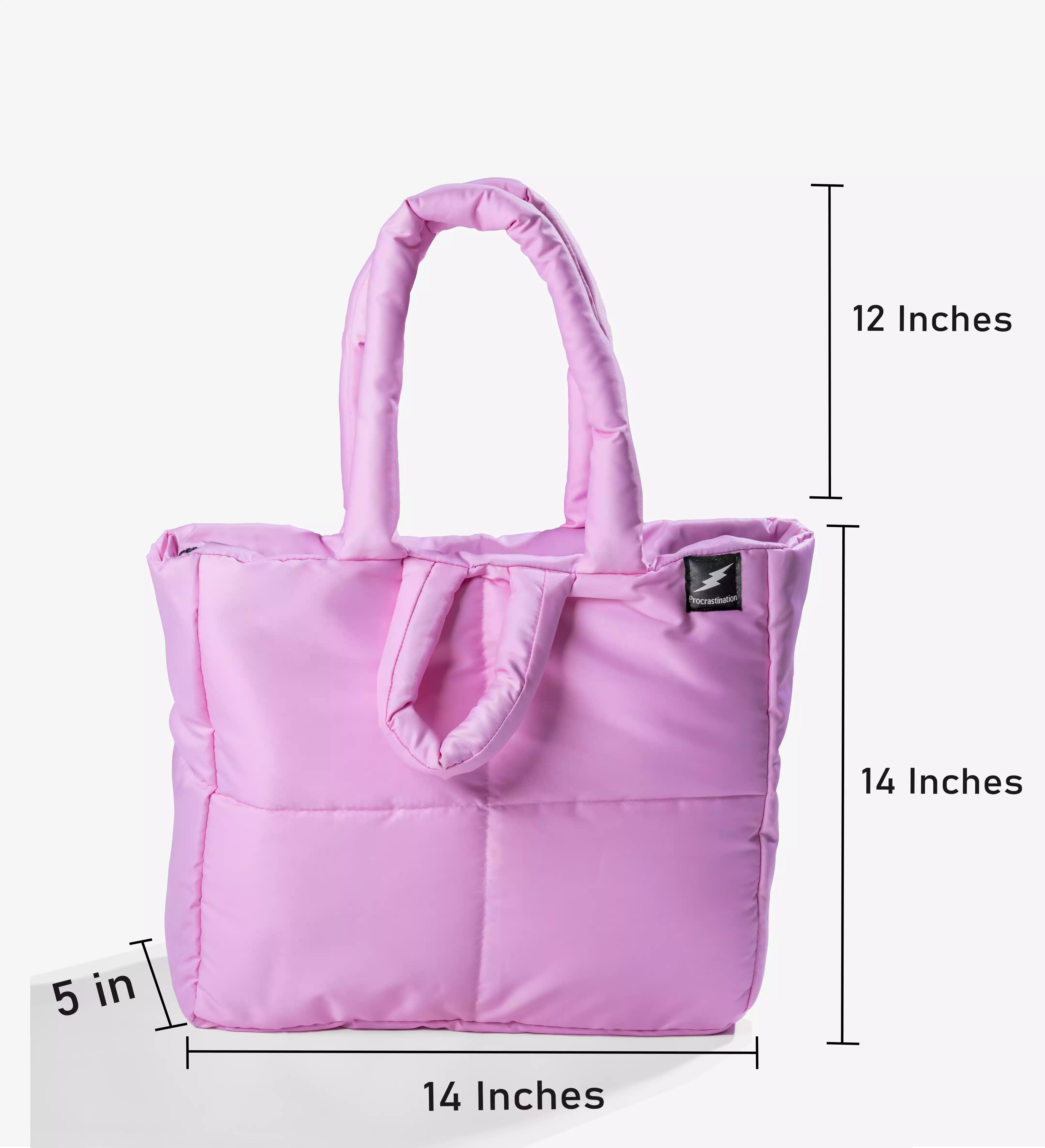 Pink_puffer_tote_bag_front_measurement