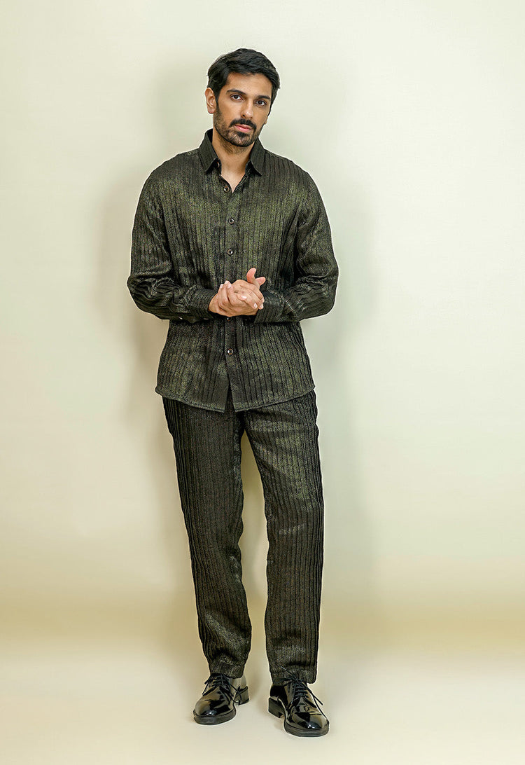 Pleated Shimmer Shirts