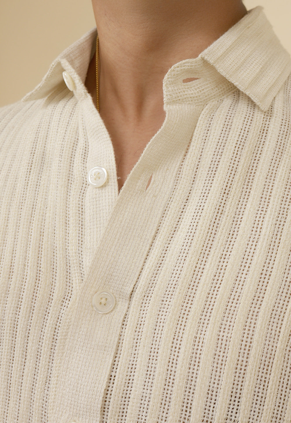 Pleated Shimmer Shirt
