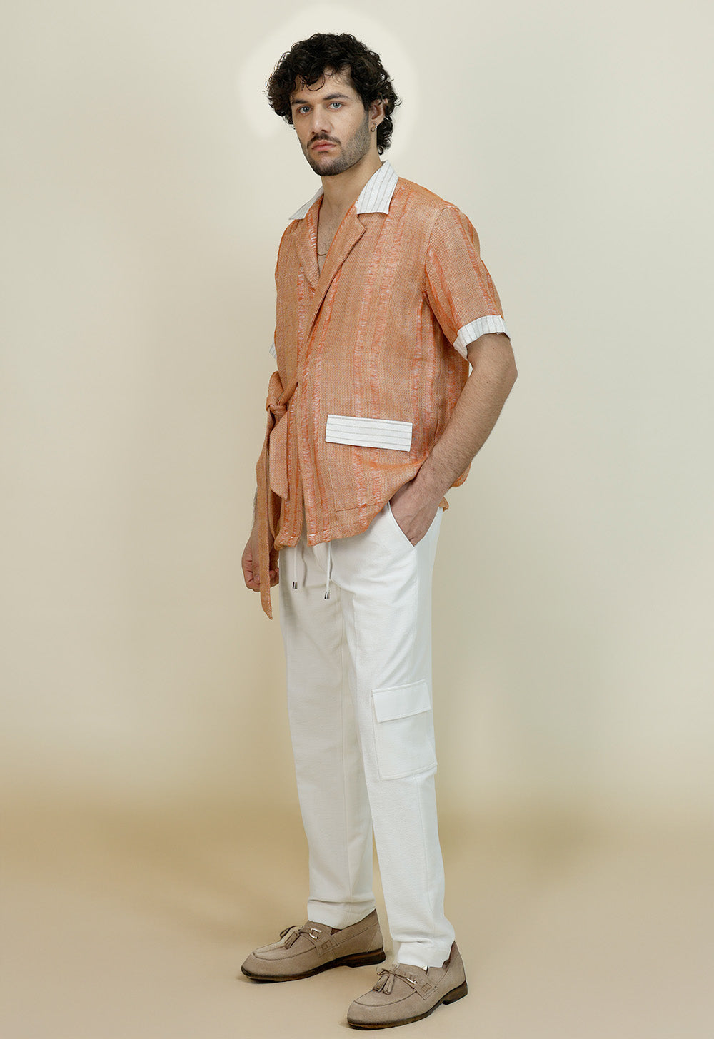 Linen tying Jacket