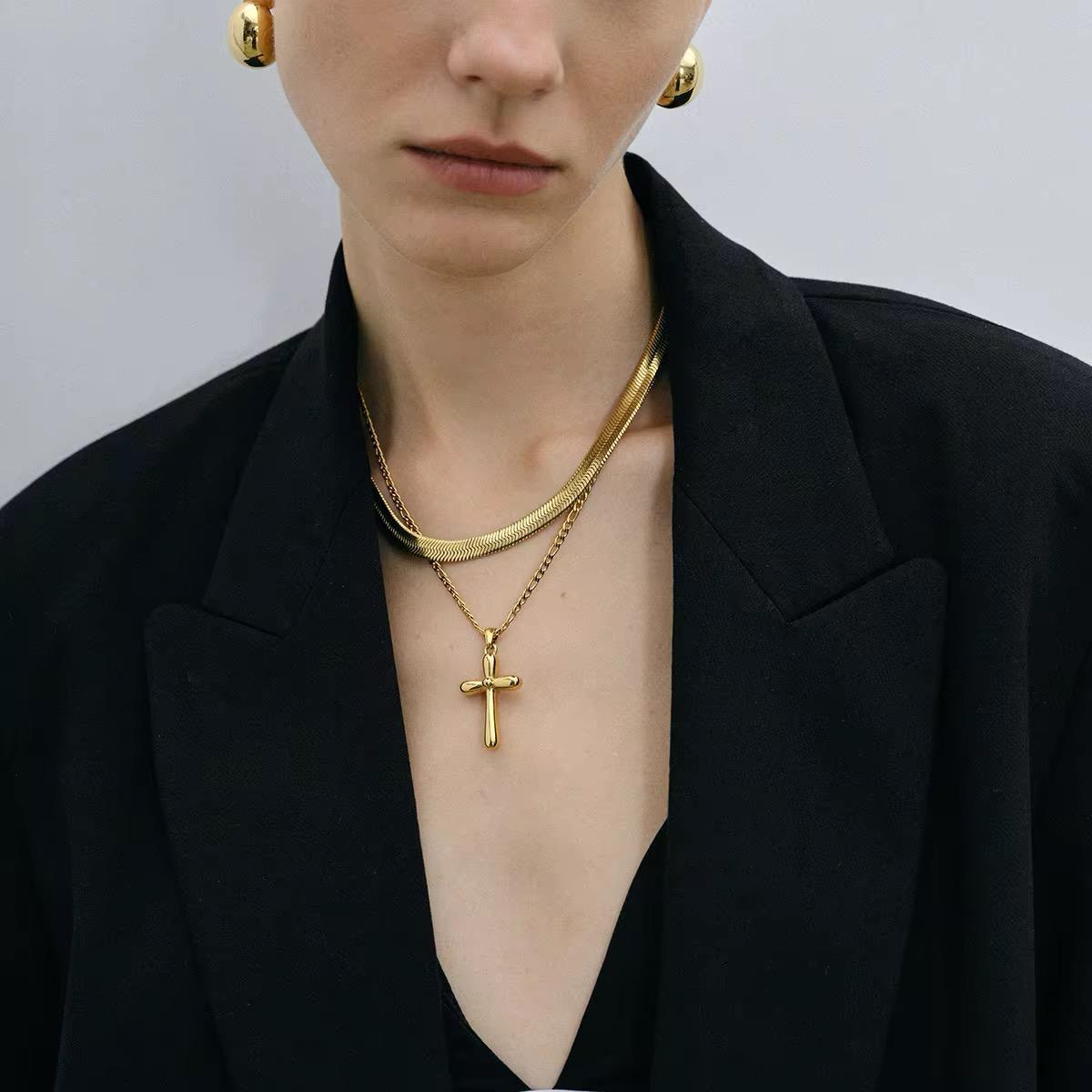 Statement Cross Waterproof Pendant