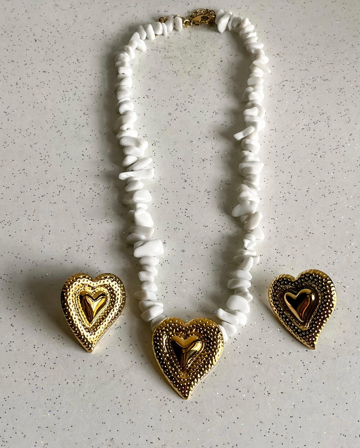 Coral Heart Waterproof Necklace