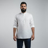 100% Linen Kurta White