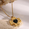 Black & Gold Cross Waterproof Necklace