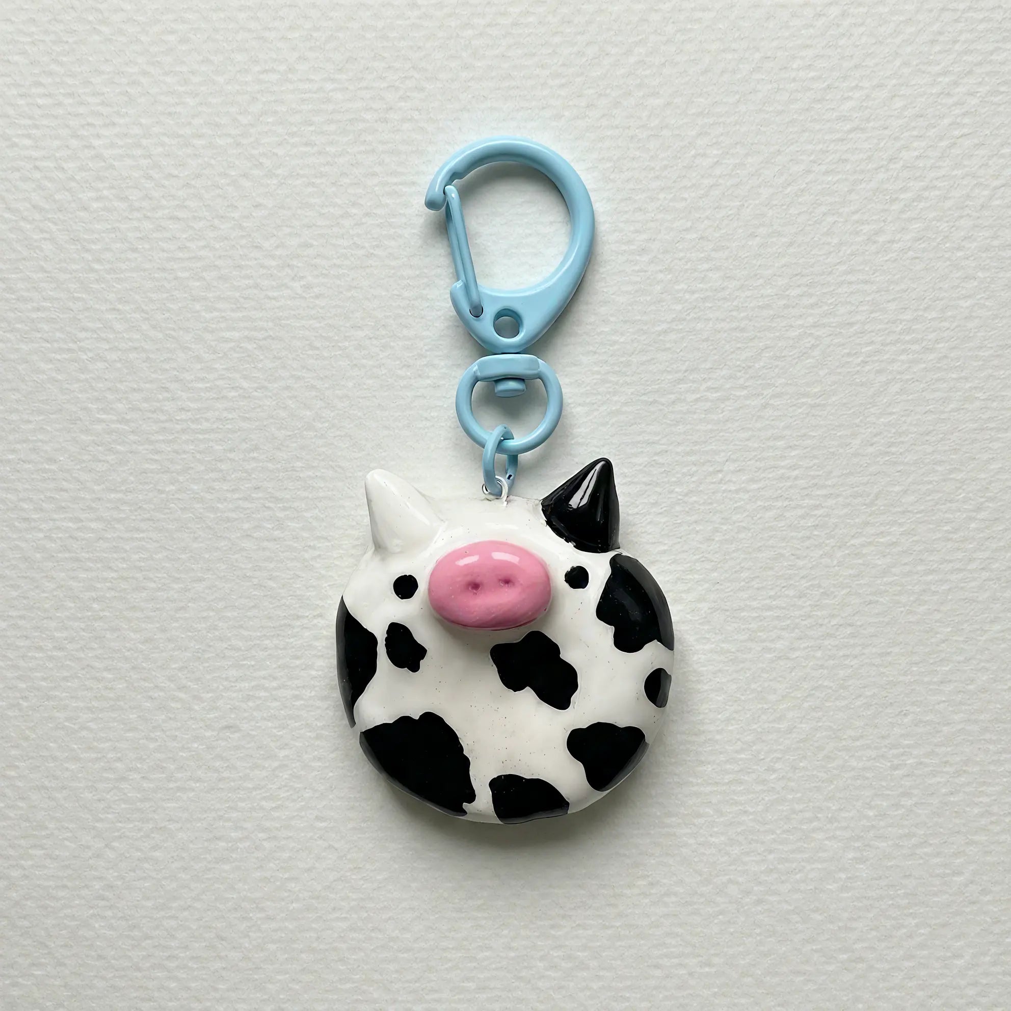 Moo Moo Worry Stone Keychain🐮