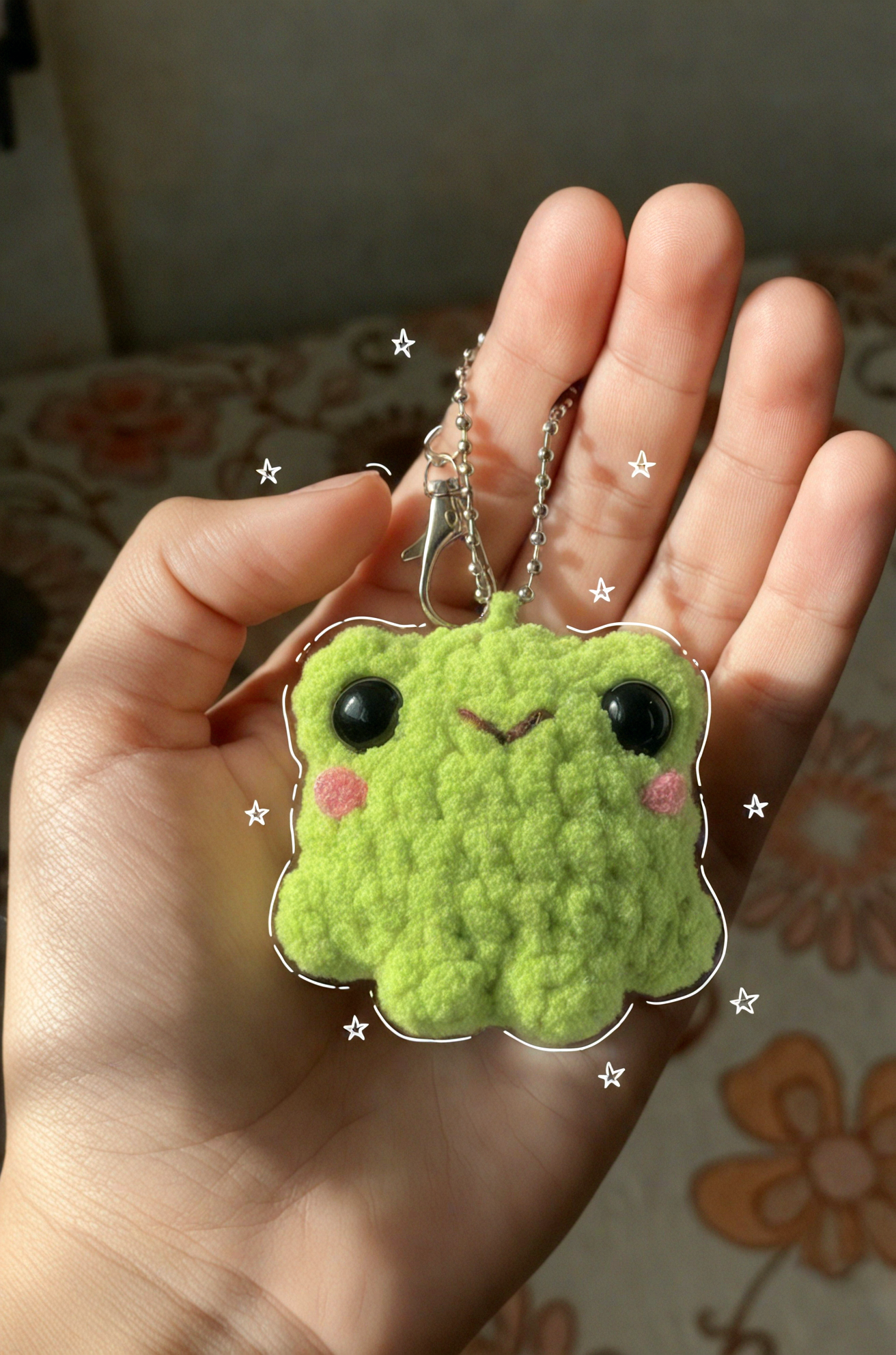 Crochet Fruity frog bag charm 🐸