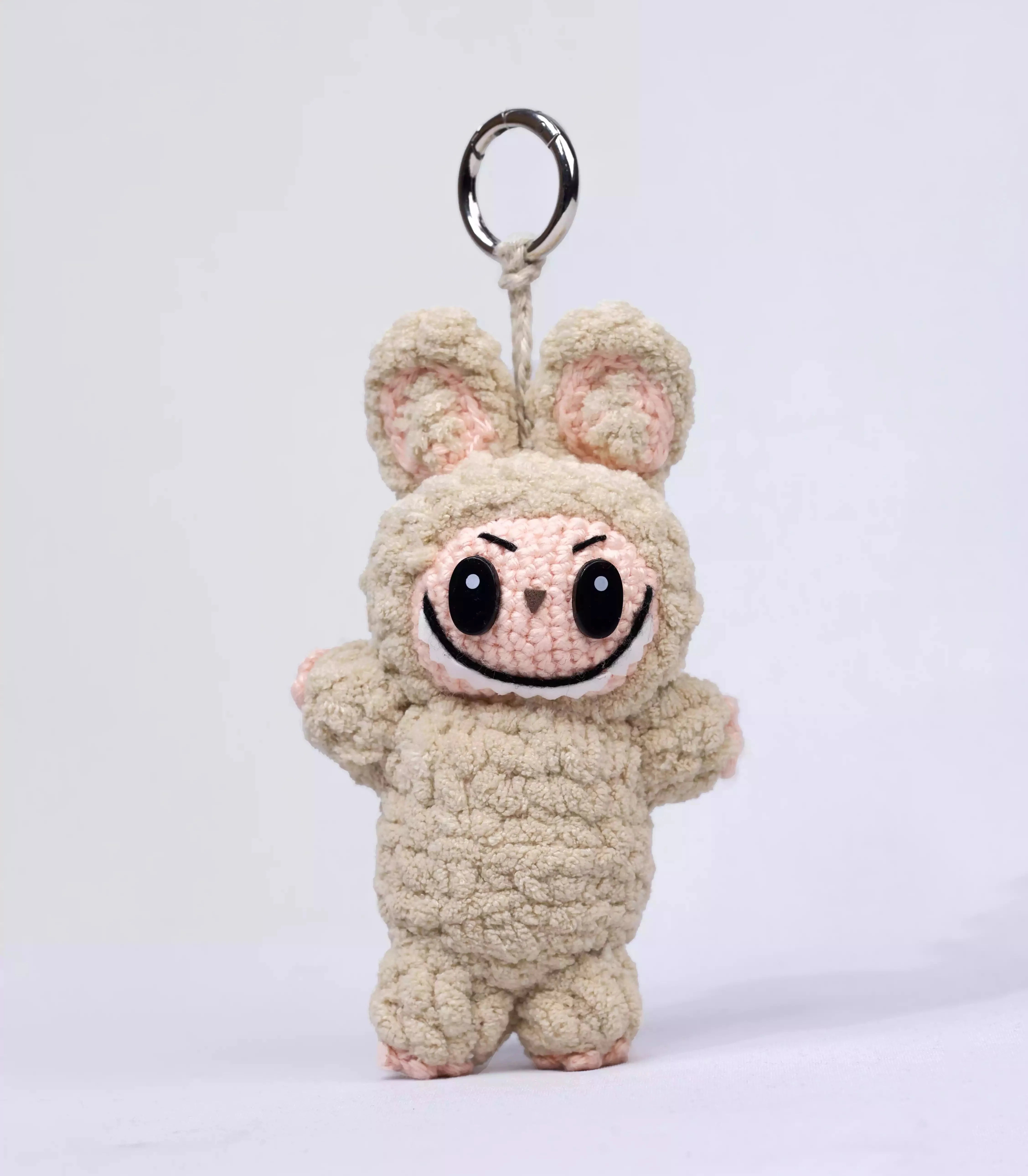 Crochet Labubu Doll - Soymilk