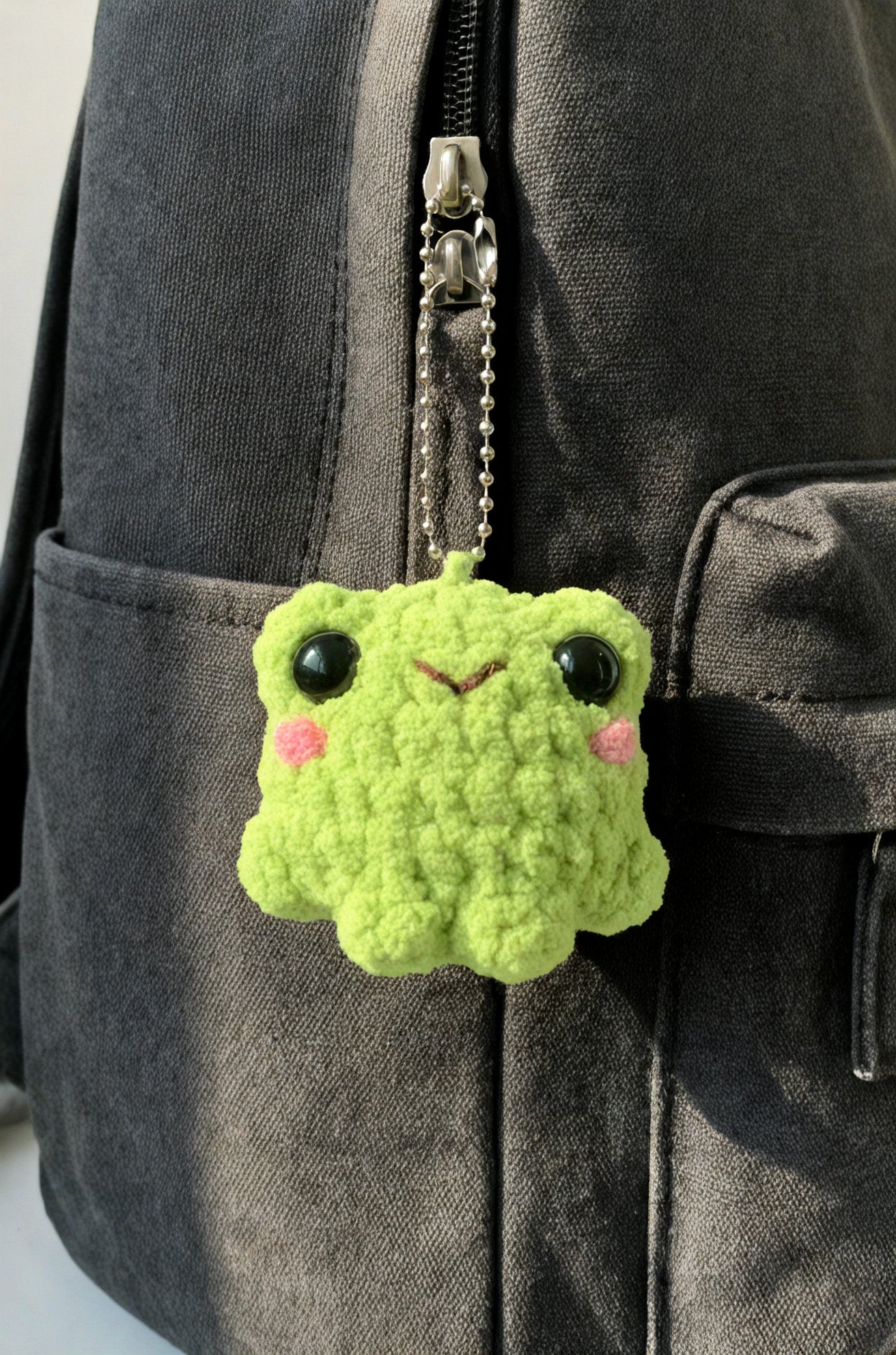 Crochet Fruity frog bag charm 🐸