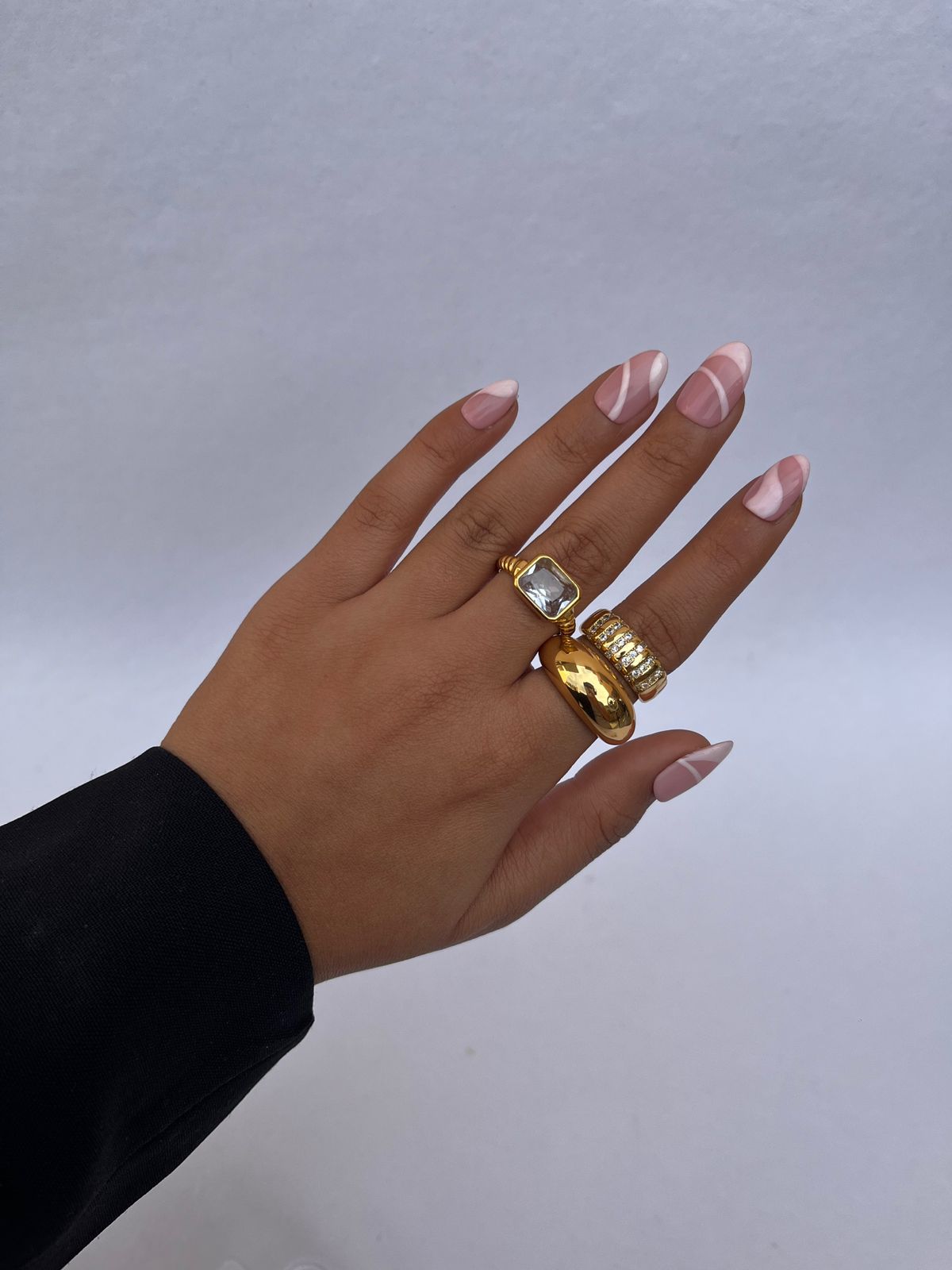 Braded Crystal Waterproof  Ring