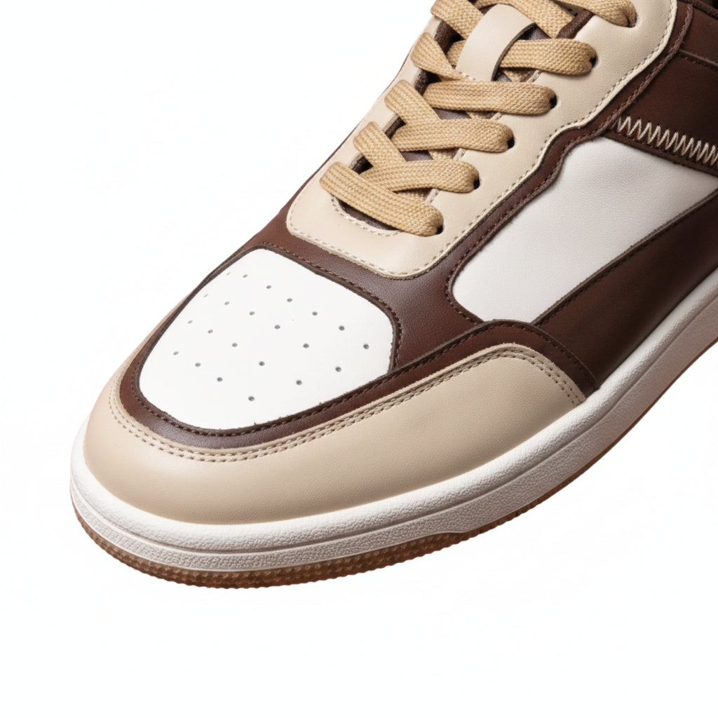 BOUGIE Originals Mocha  Cream Premium Sneakers for Men | Designed for Comfort & Style | Lightweight Minimal Sneakers