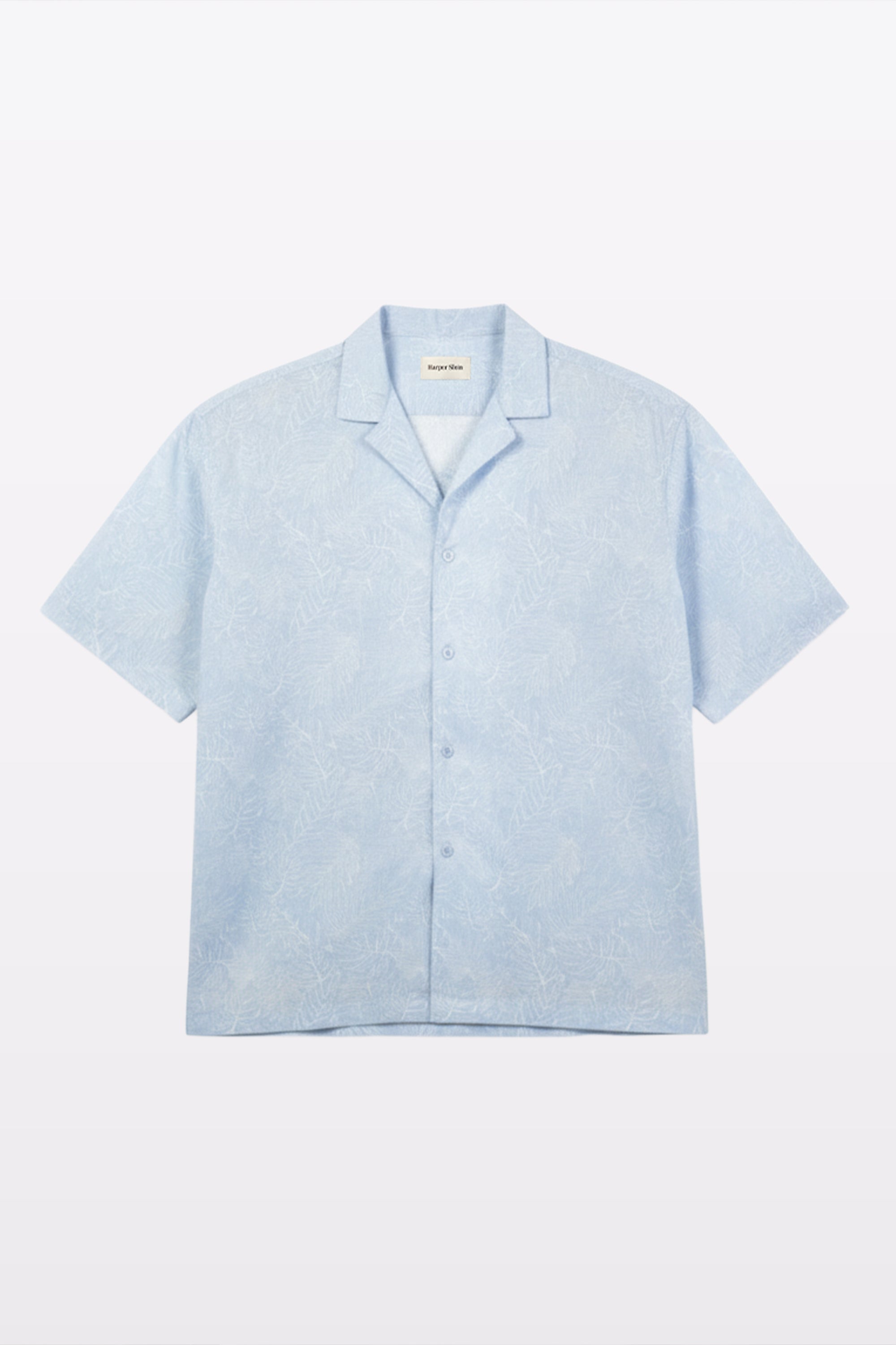 Sky Blue Cuban Collar Shirt