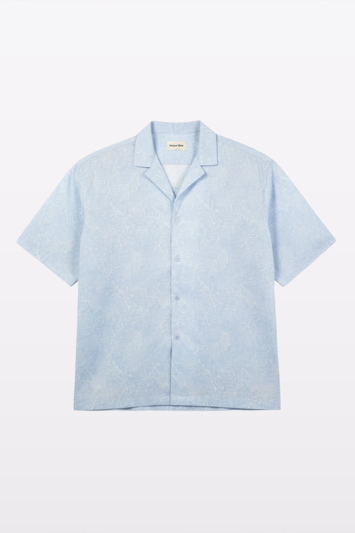 Sky Blue Cuban Collar Shirt