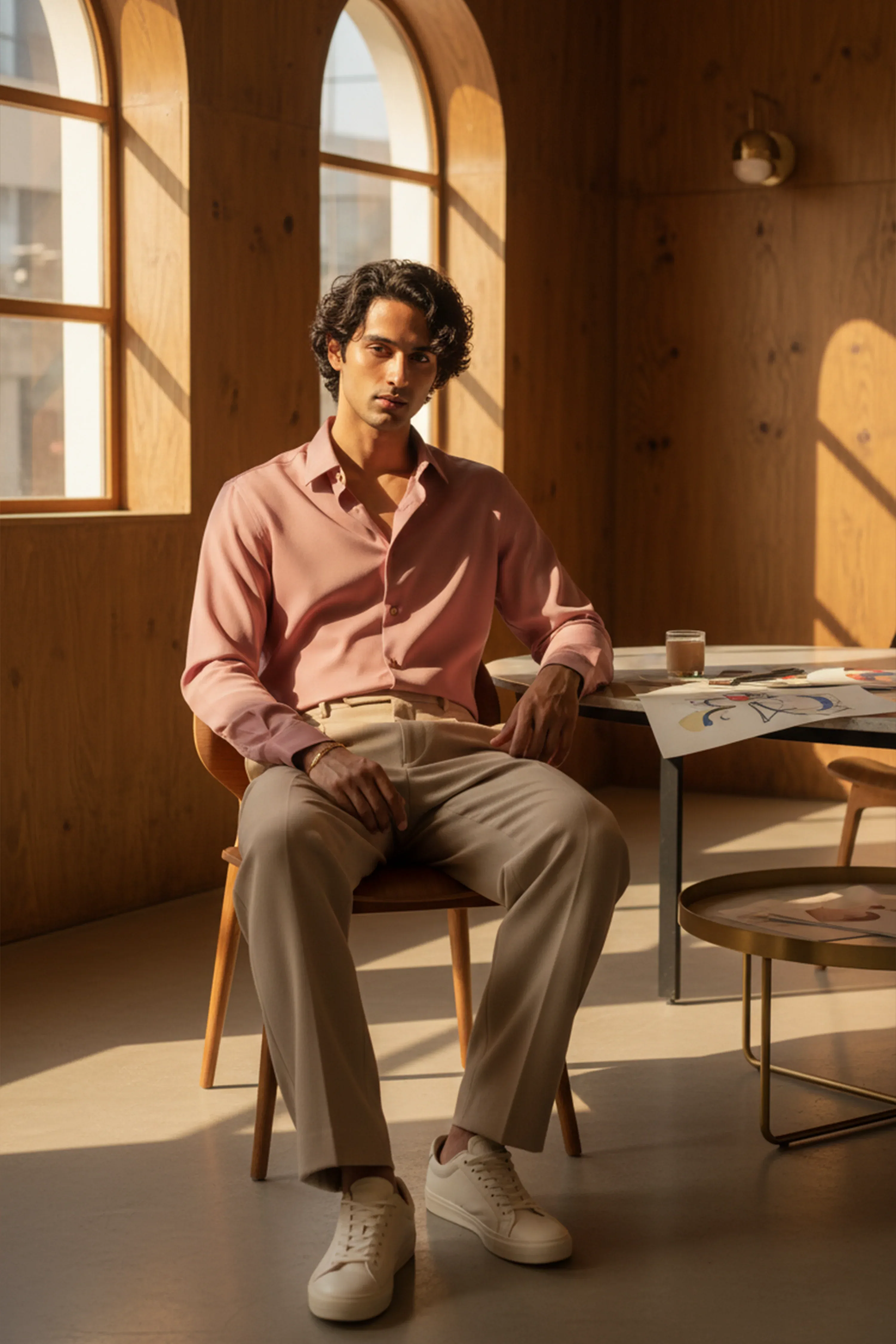The Studio Shirt Men Blush Pink - Harper Slein