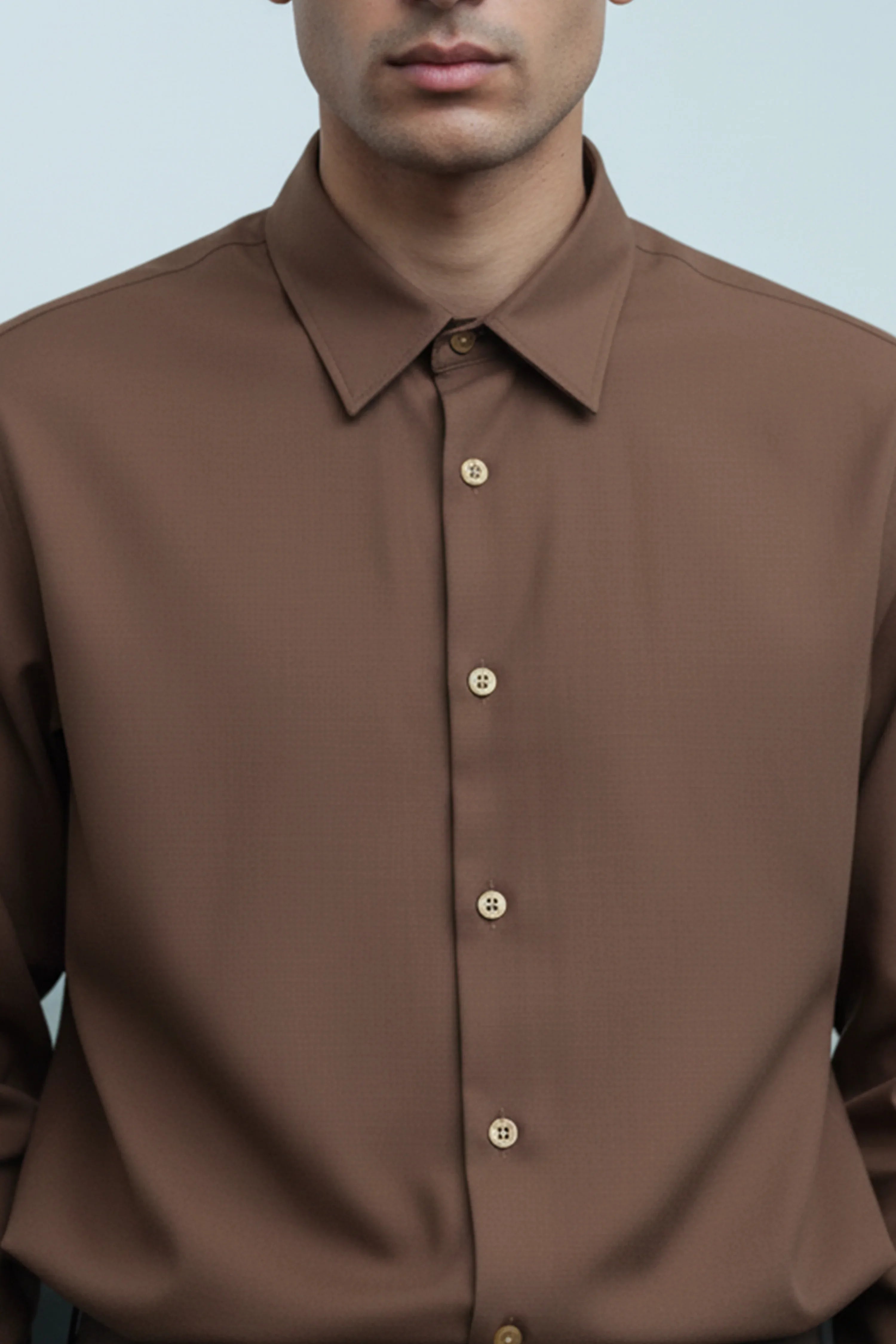 The Studio Shirt Men Clay Brown - Harper Slein