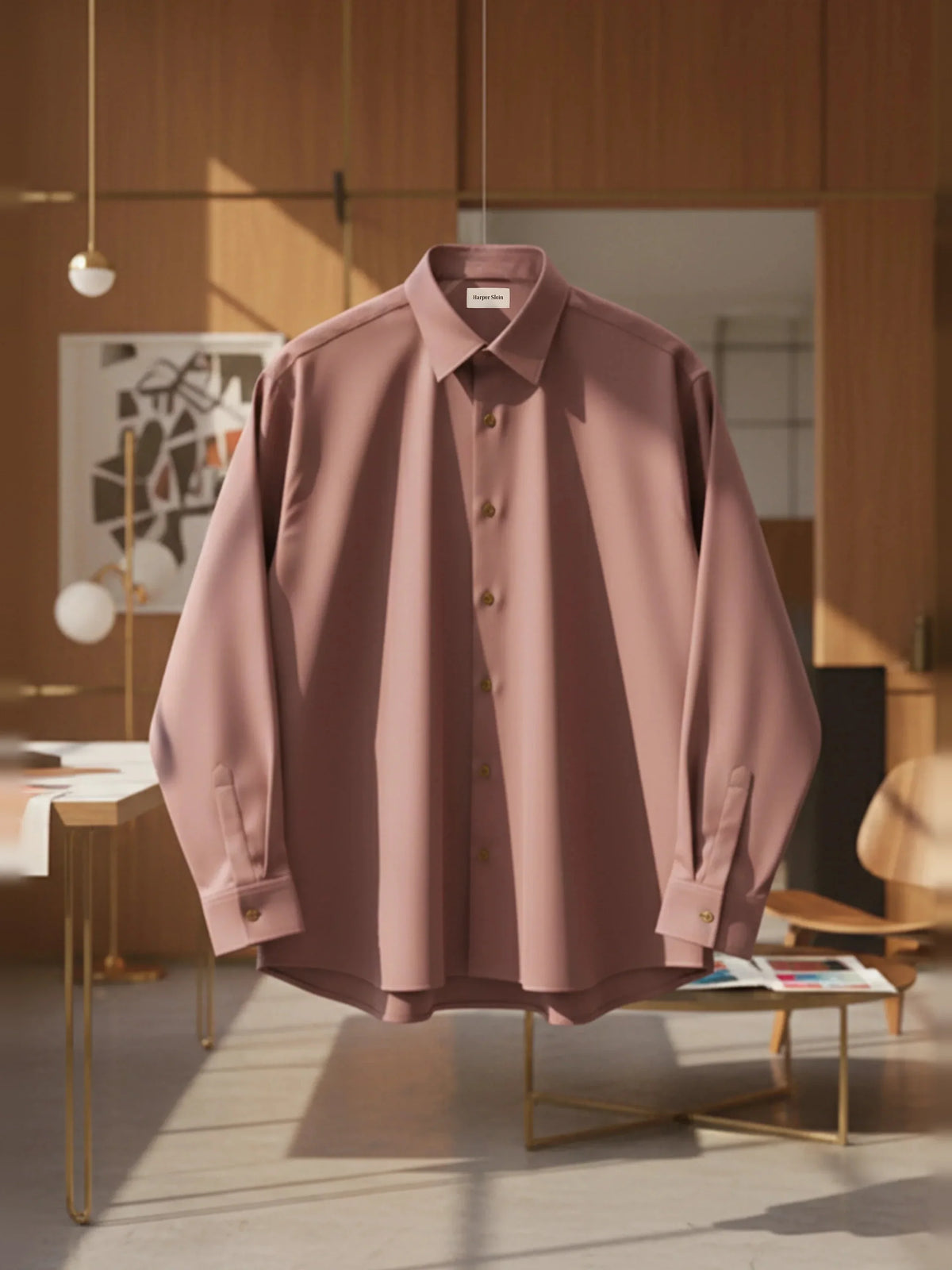 The Studio Shirt Men Blush Pink - Harper Slein