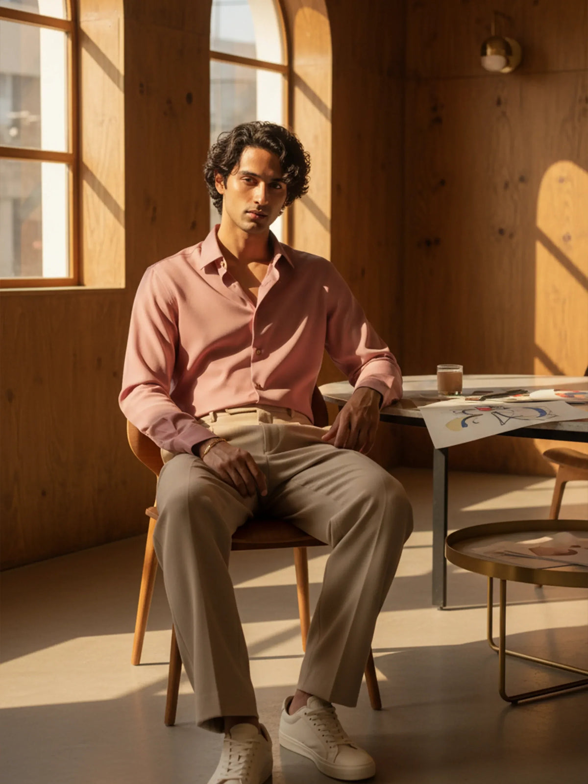 The Studio Shirt Men Blush Pink - Harper Slein