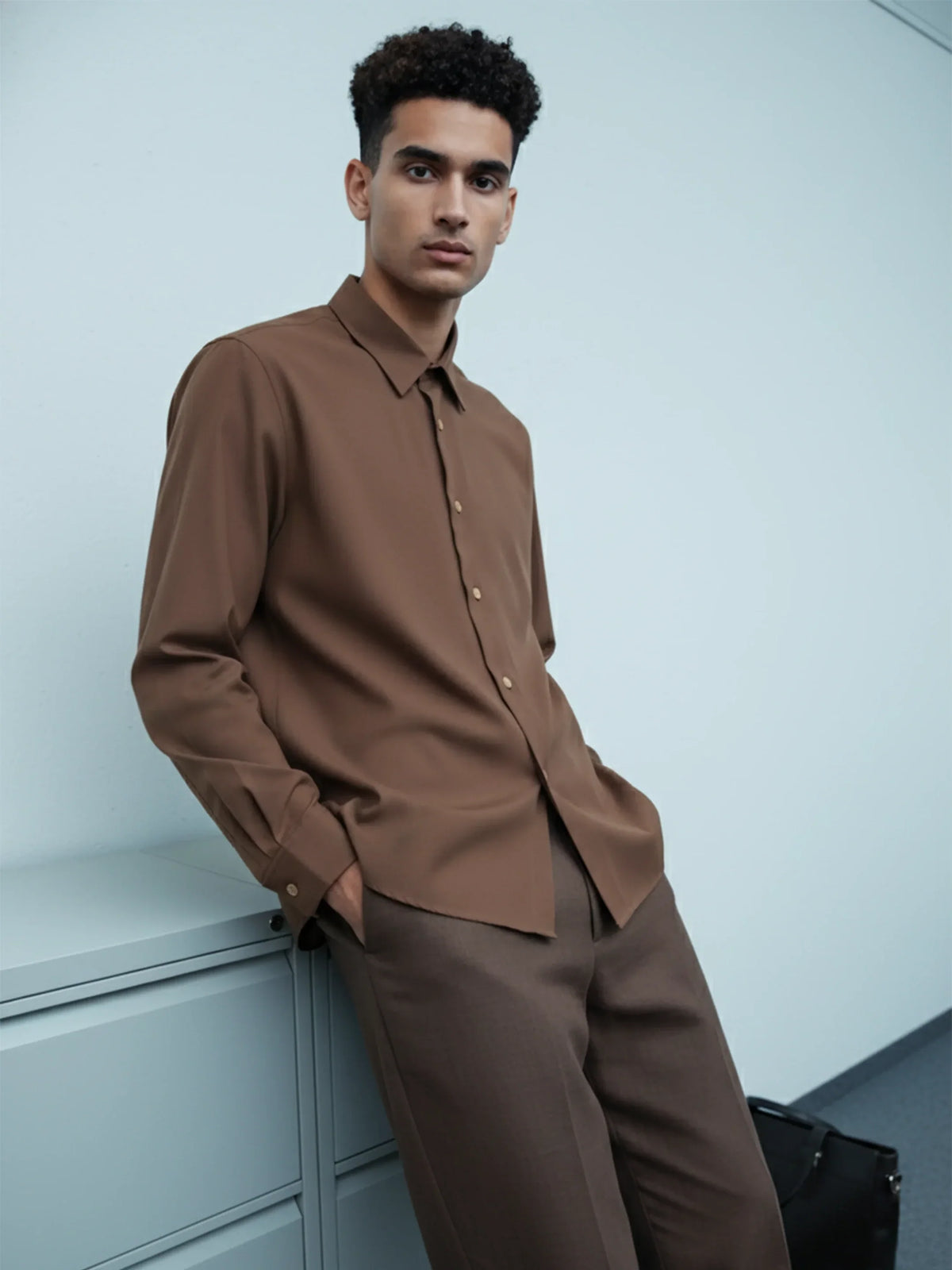 The Studio Shirt Men Clay Brown - Harper Slein