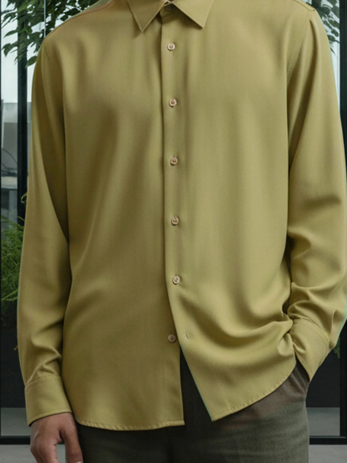 The Studio Shirt Men Sage Green