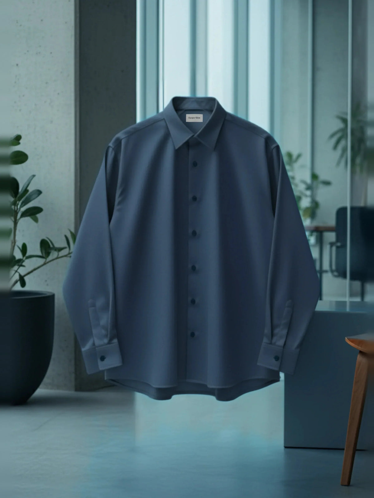 The Studio Shirt Men Slate Blue - Harper Slein