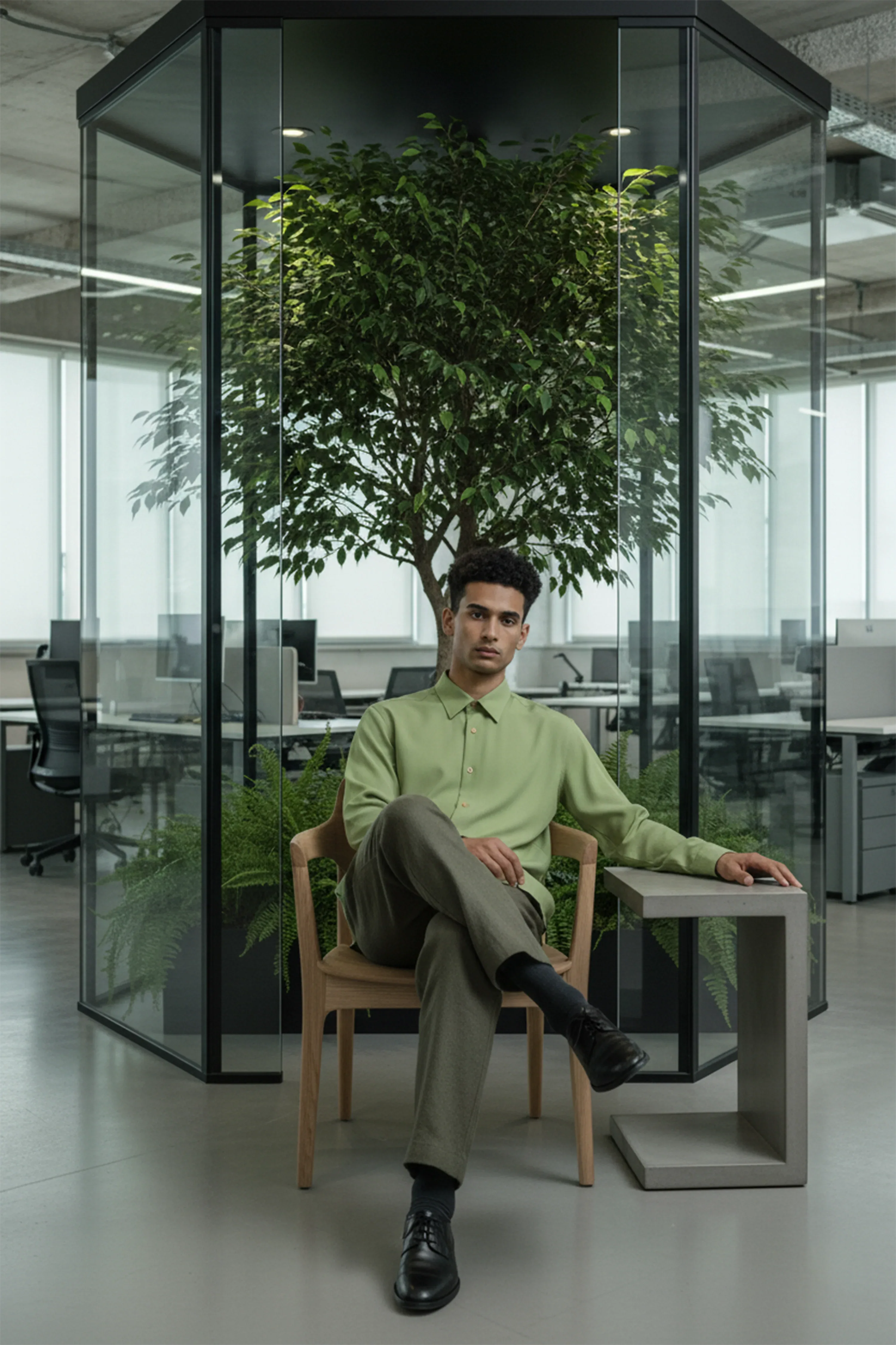 The Studio Shirt Men Sage Green - Harper Slein