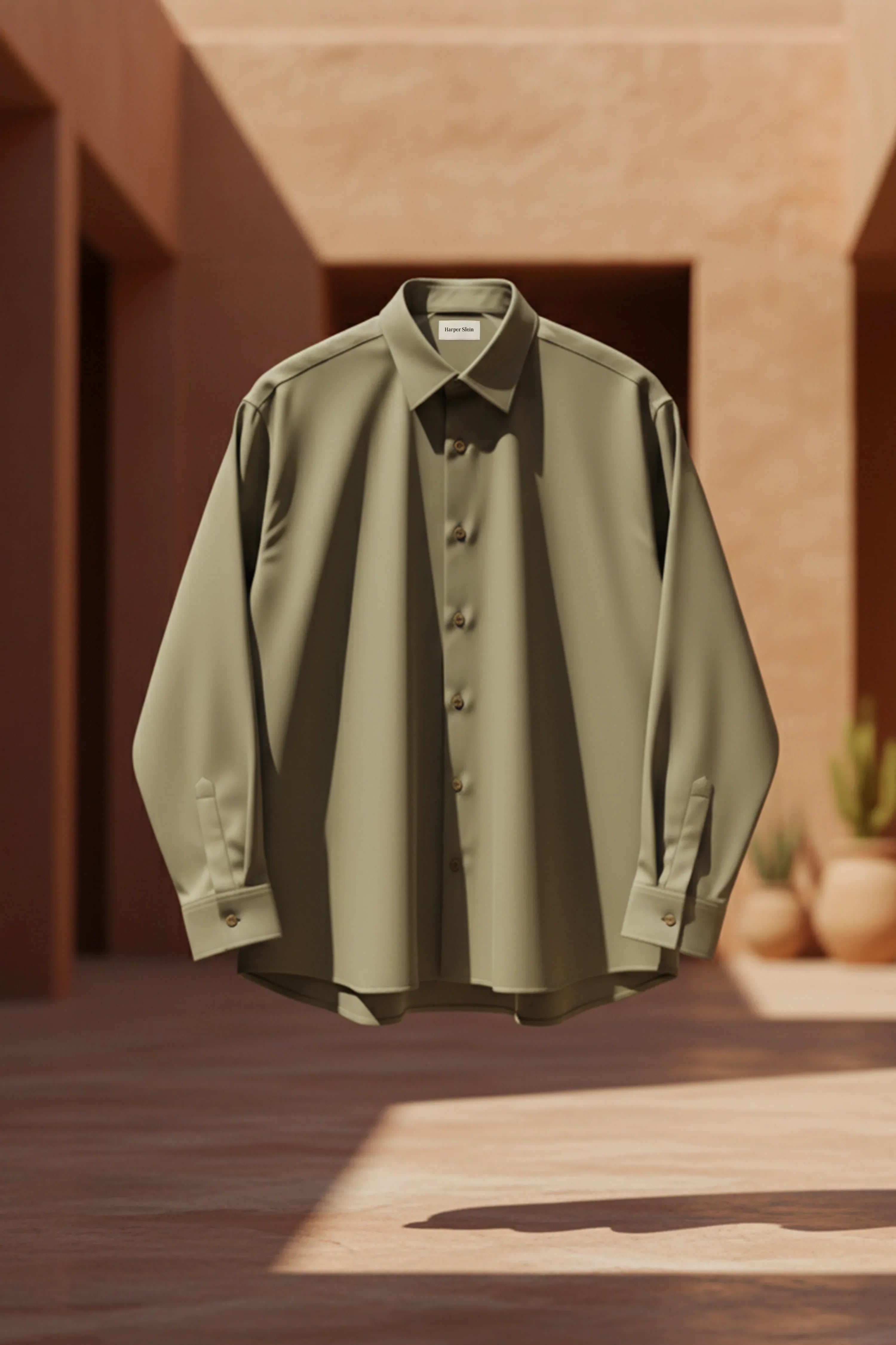 The Studio Shirt Men Sand Beige