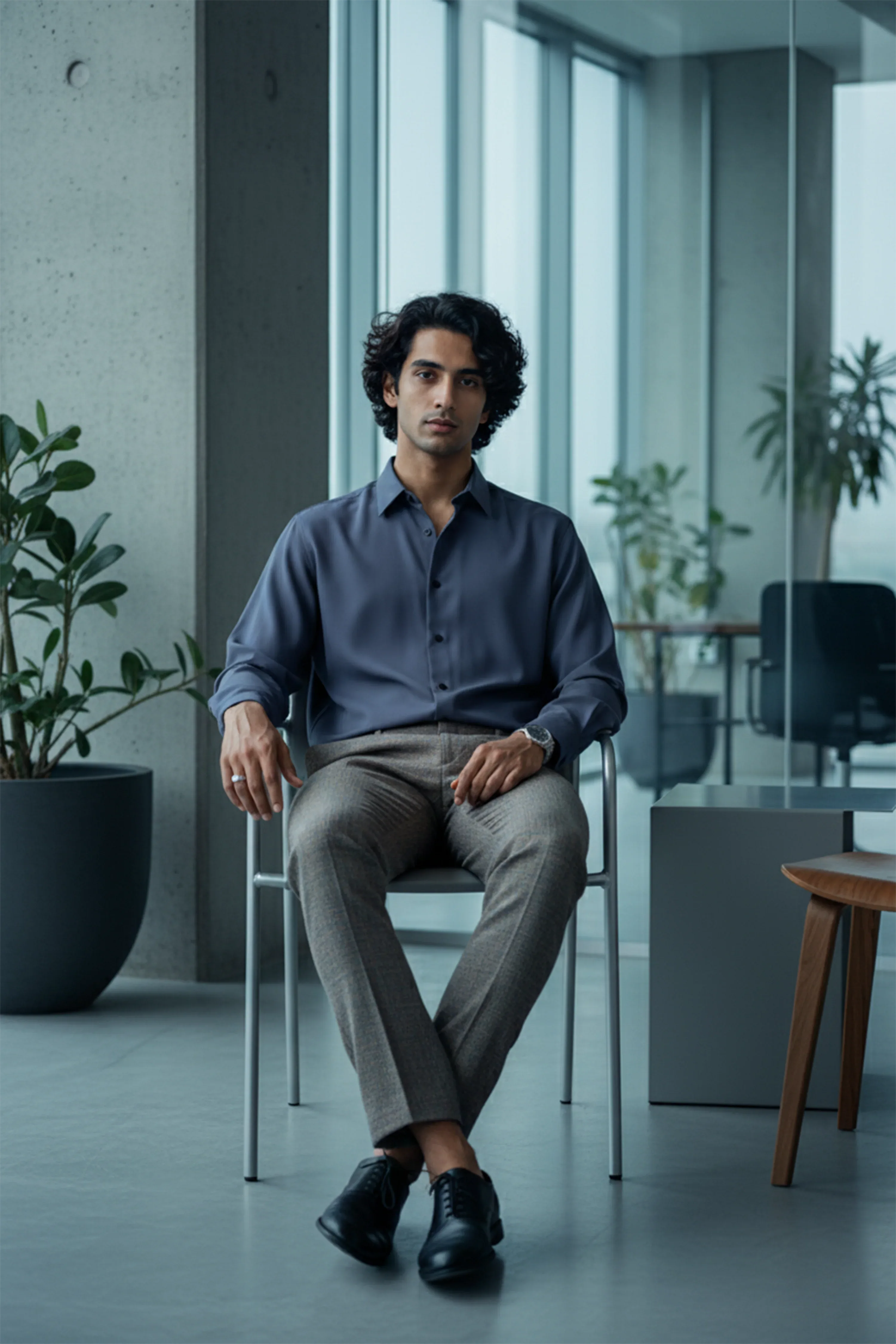 The Studio Shirt Men Slate Blue - Harper Slein