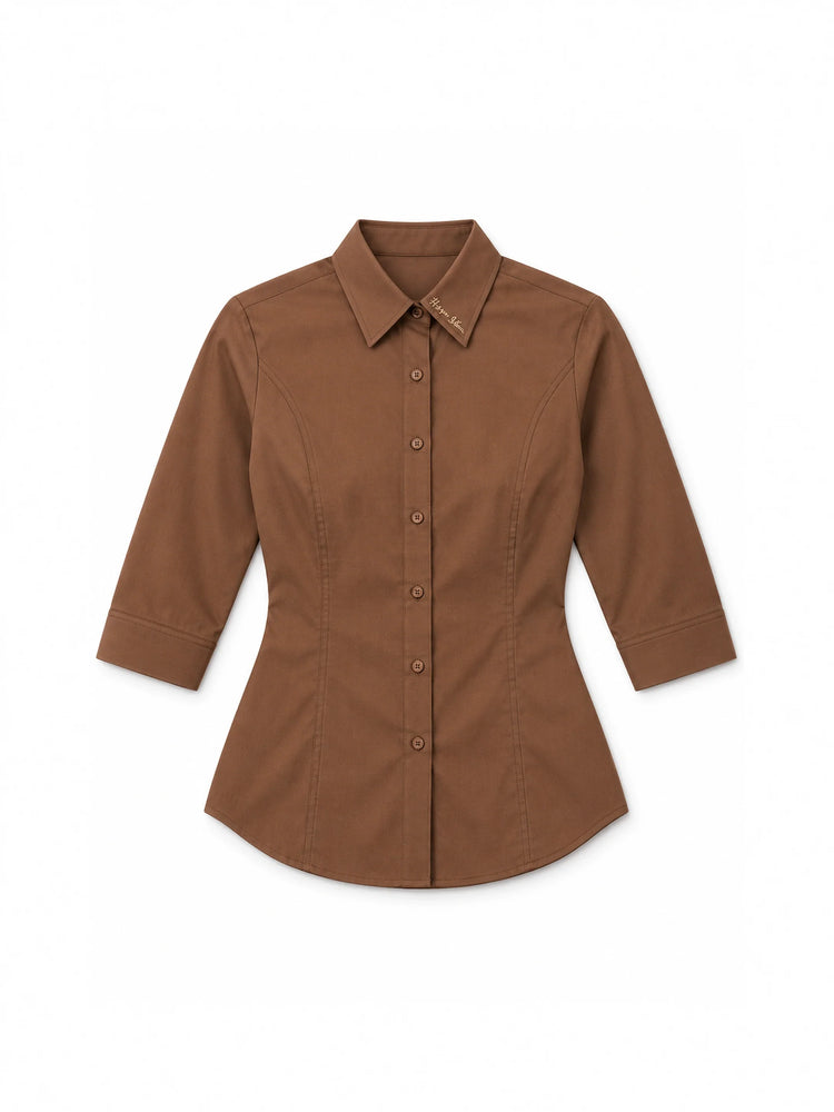 The Studio Shirt Women - Clay Brown