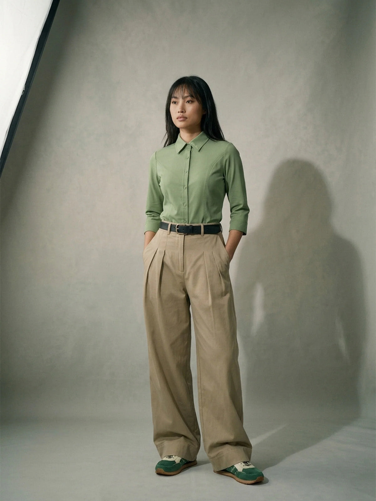 The Studio Shirt Women - Sage Green — product photo