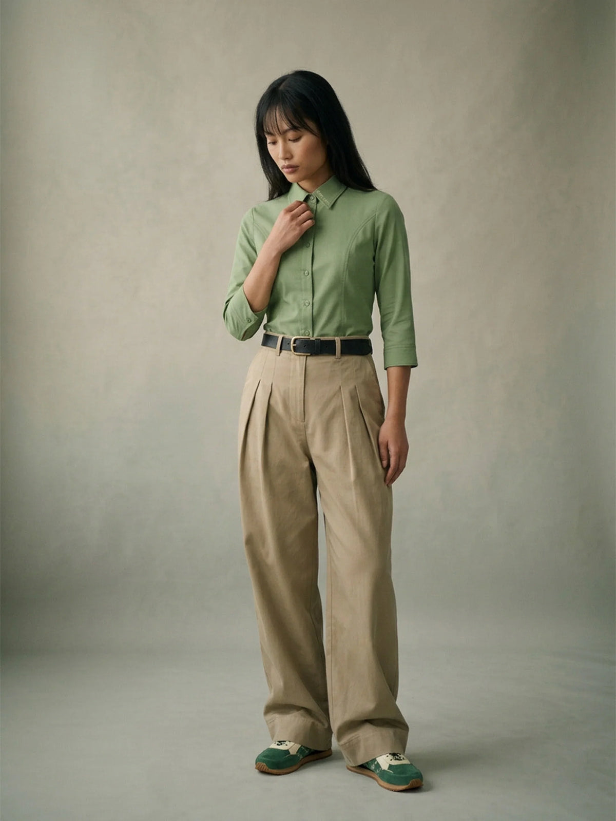 The Studio Shirt Women - Sage Green — product photo