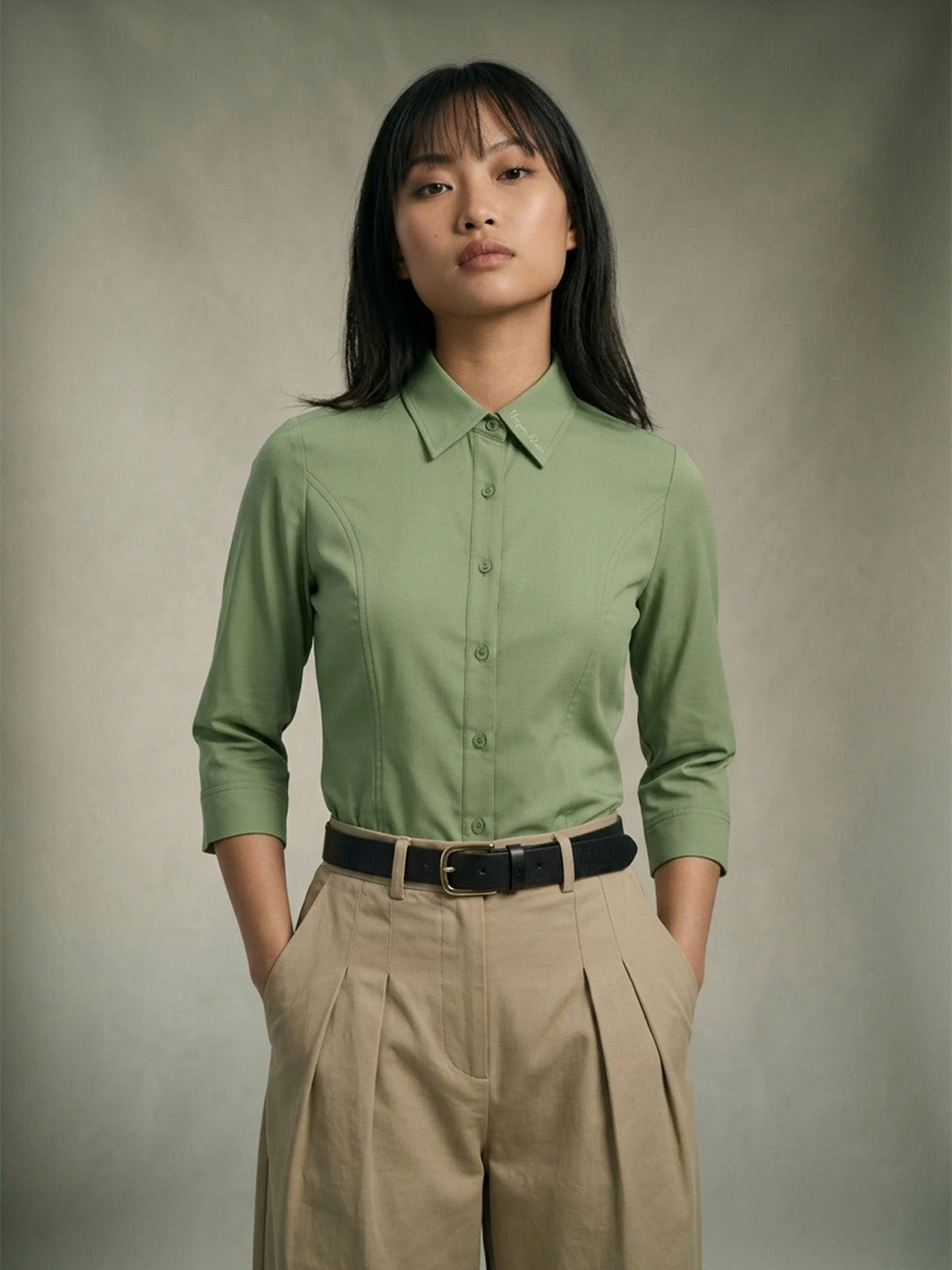 The Studio Shirt Women - Sage Green — product photo