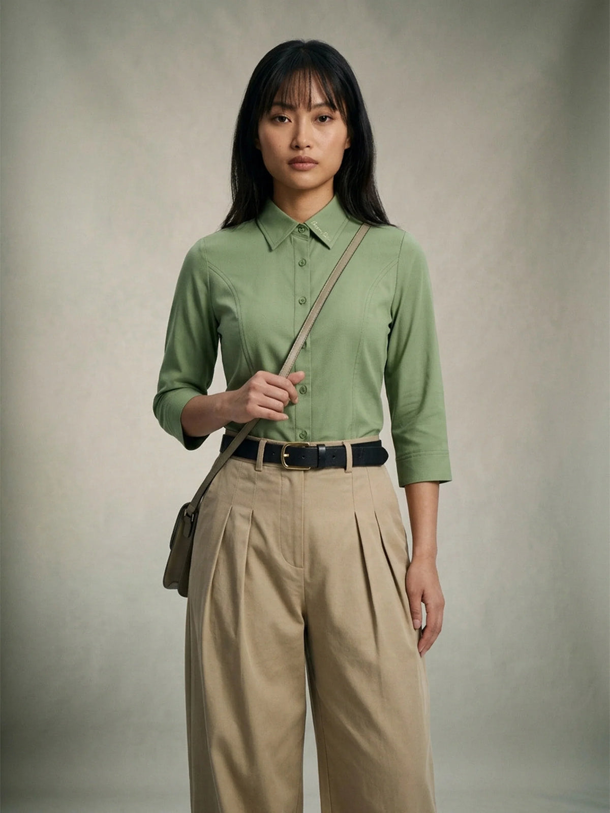 The Studio Shirt Women - Sage Green — product photo