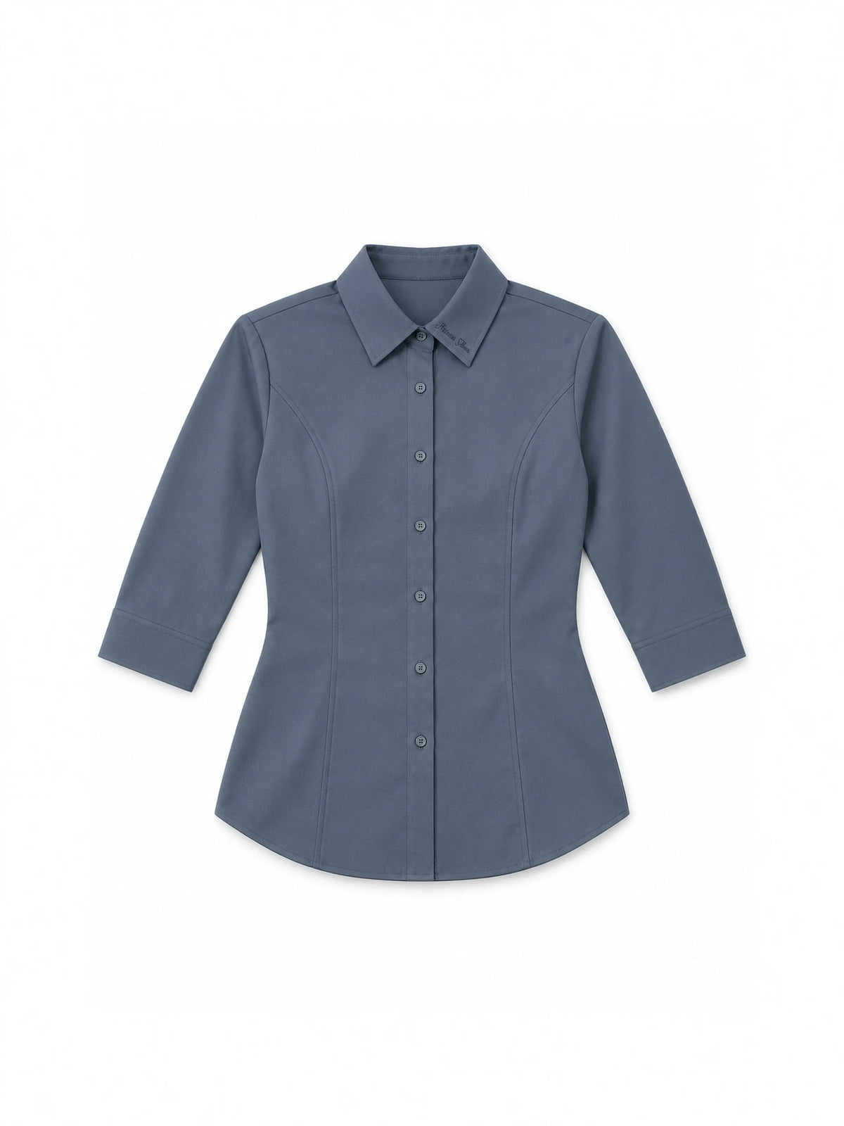 The Studio Shirt Women - Slate Blue — front flat lay