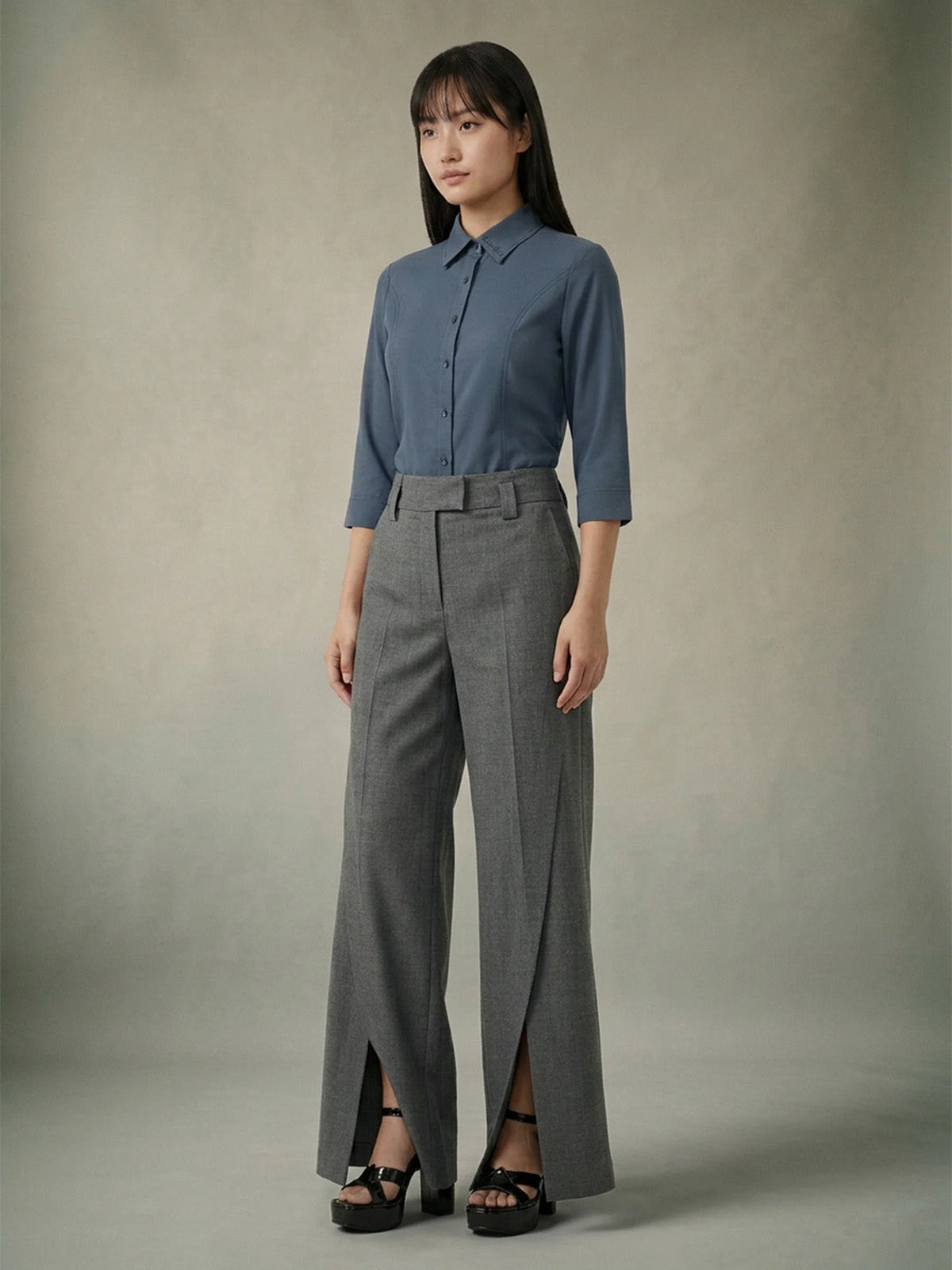 The Studio Shirt Women - Slate Blue — product photo