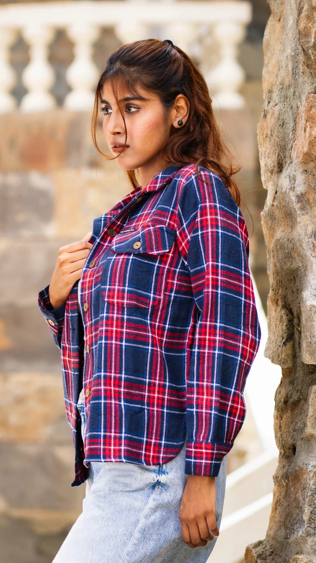 Women's Highland Navy Overshirt