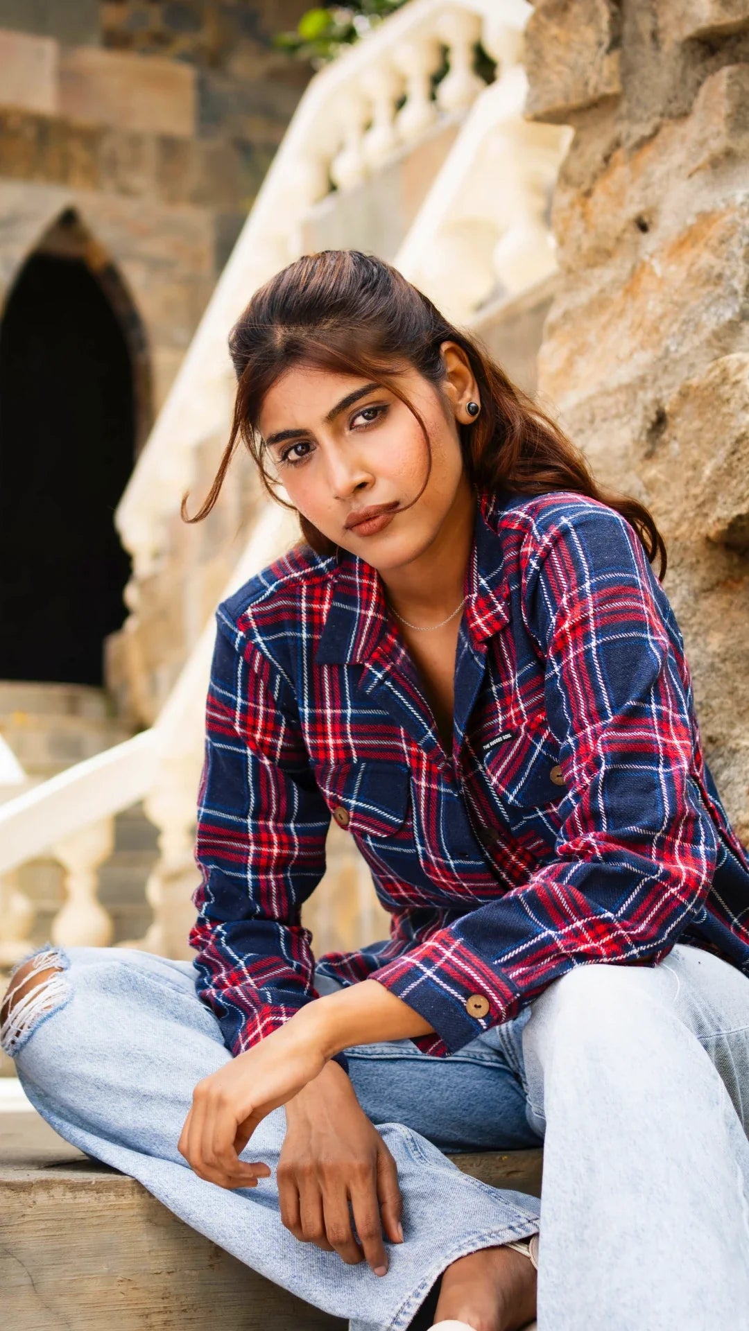Women's Highland Navy Overshirt