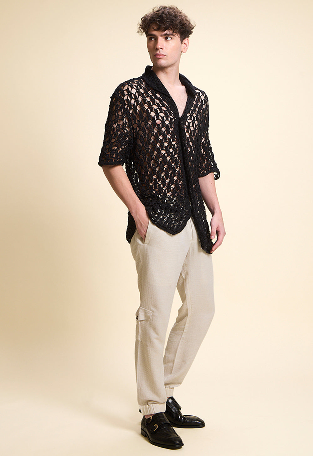 Simple black crochet