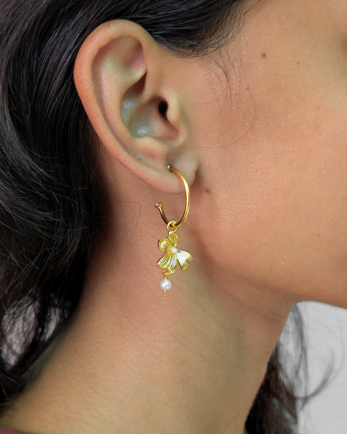 Flower Power Mismatched Hoops