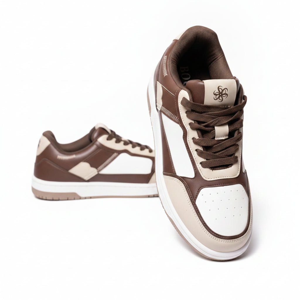 BOUGIE Originals Mocha  Cream Premium Sneakers for Men | Designed for Comfort & Style | Lightweight Minimal Sneakers