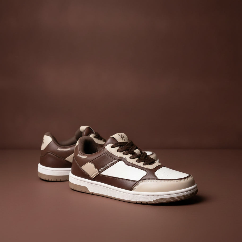 BOUGIE Originals Mocha  Cream Premium Sneakers for Men | Designed for Comfort & Style | Lightweight Minimal Sneakers